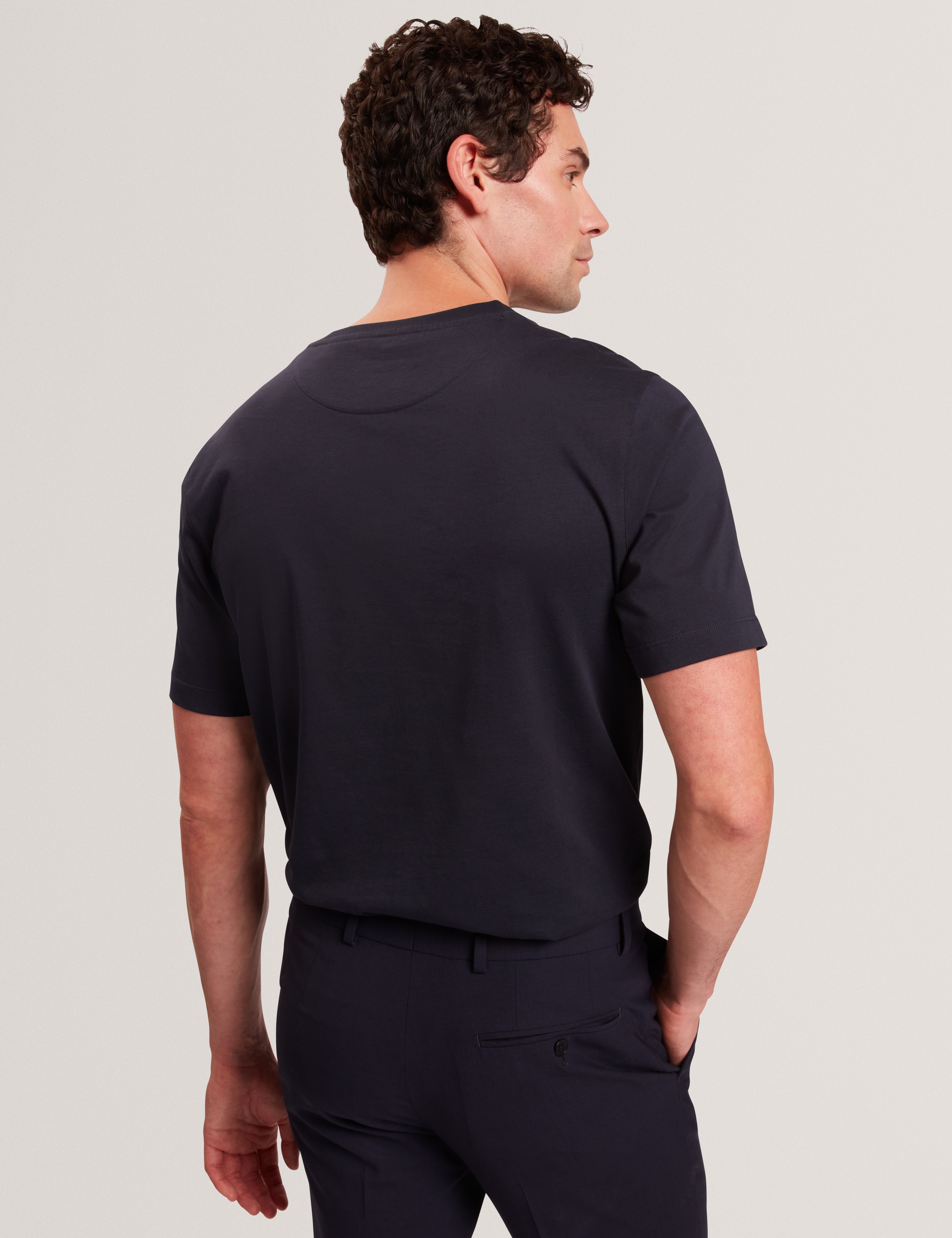 Talyssa Short Sleeve Placement Floral T Shirt Navy