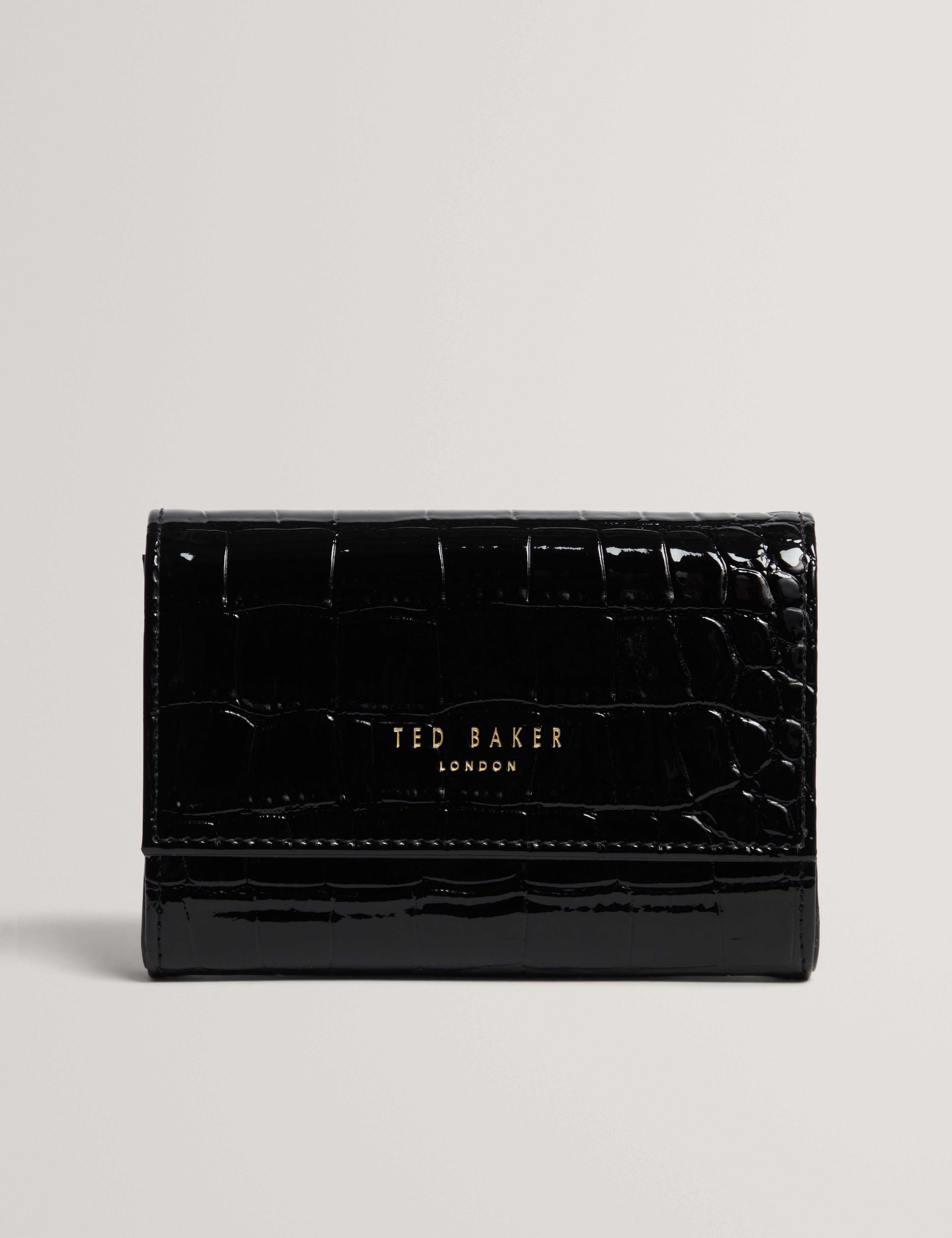 Valliaa Croc Effect Small Purse Black