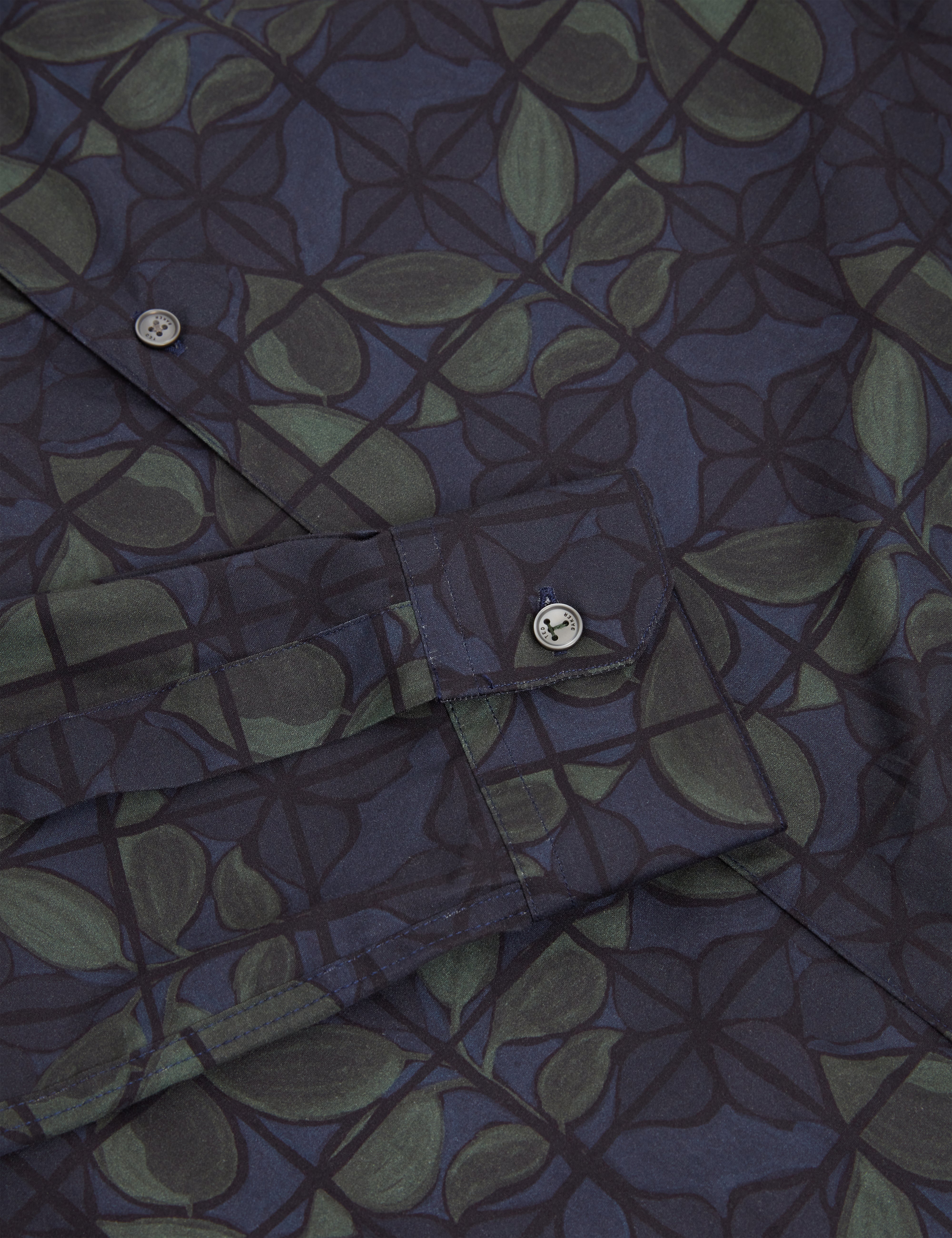 Frankkn Long Sleeve Regular Fit Floral Check Navy