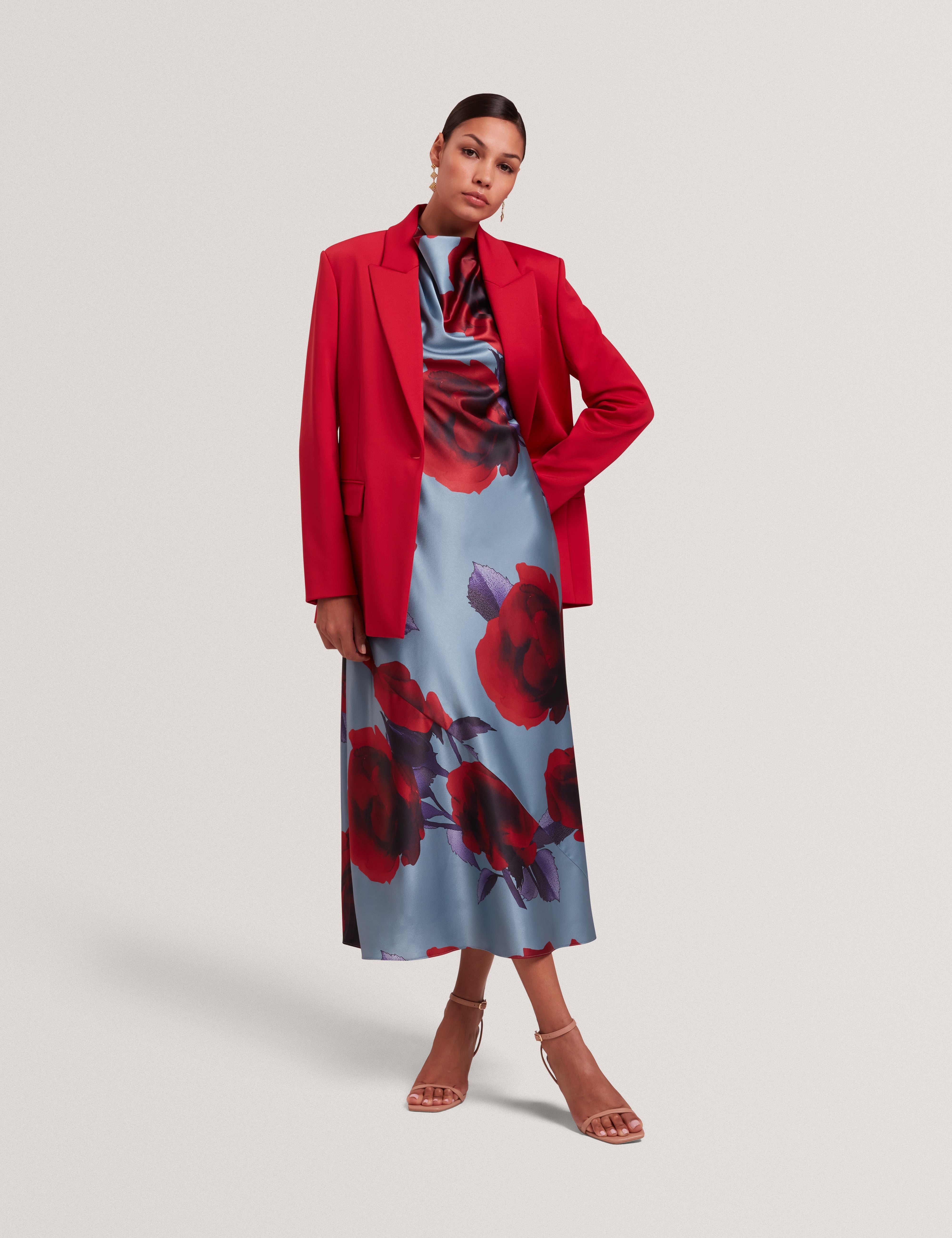 Lyma Relaxed Blazer Dk-Red