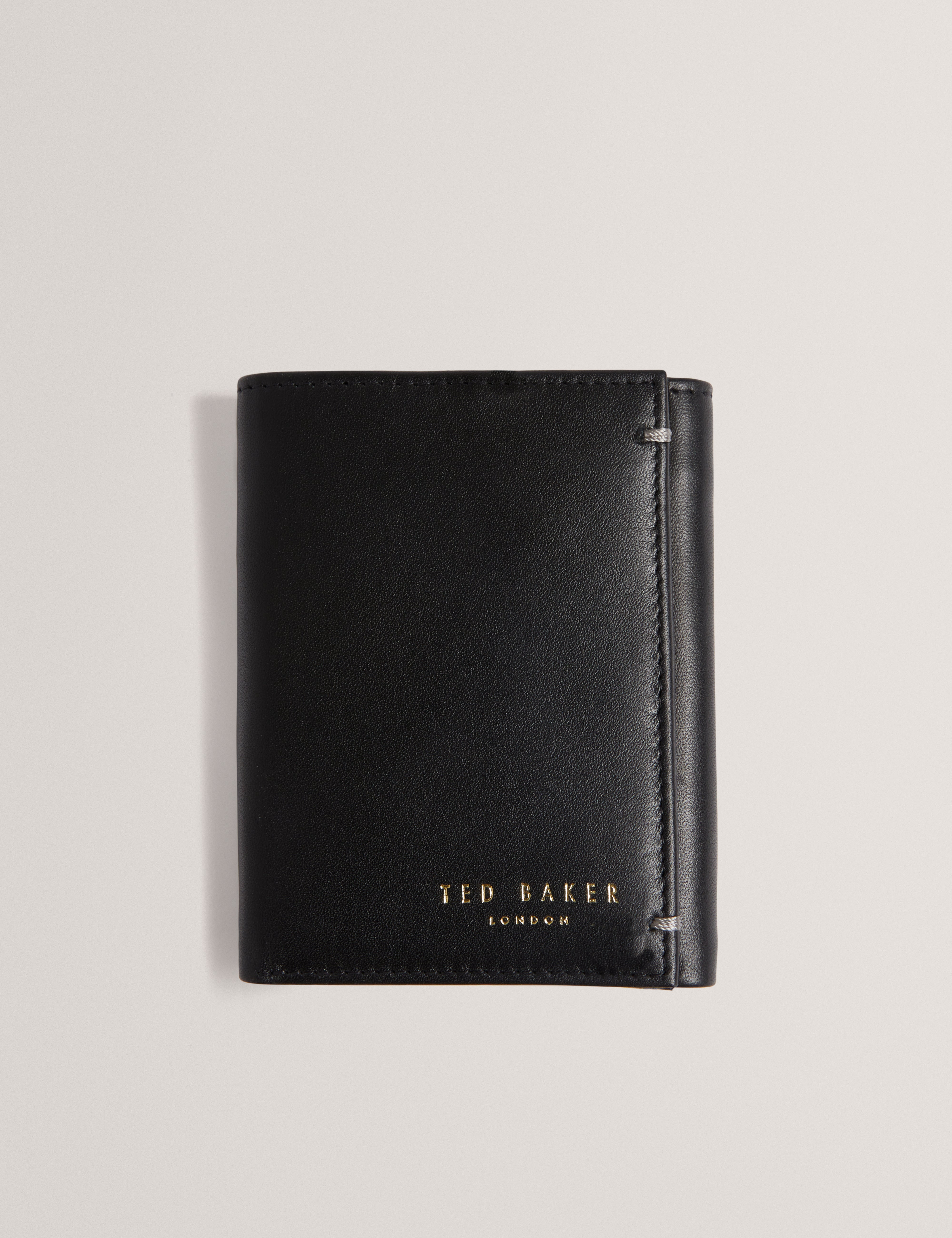 Johhnn Trifold Leather Wallet Black
