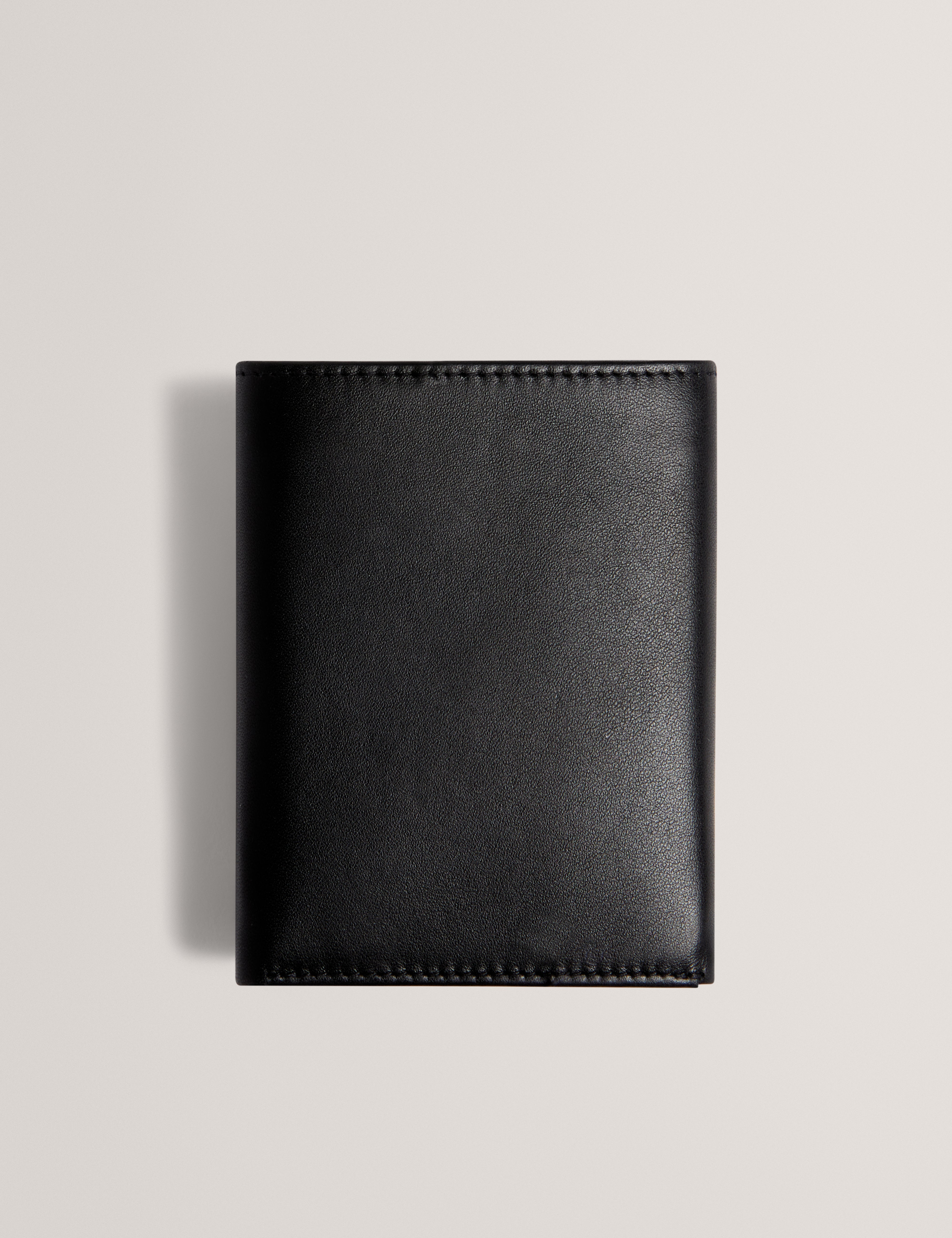 Johhnn Trifold Leather Wallet Black