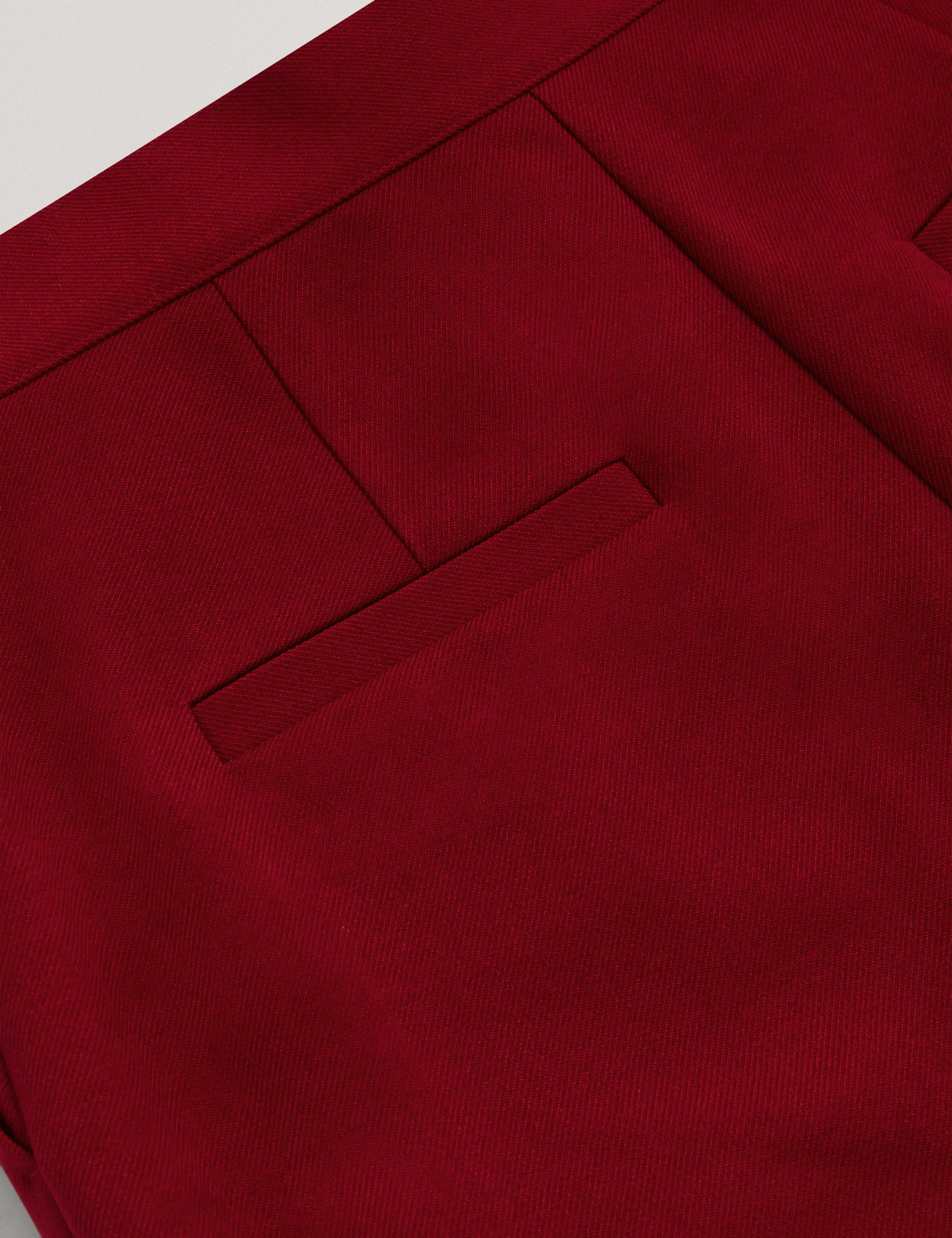 Lymat Tailored Flare Trouser Dk-Red