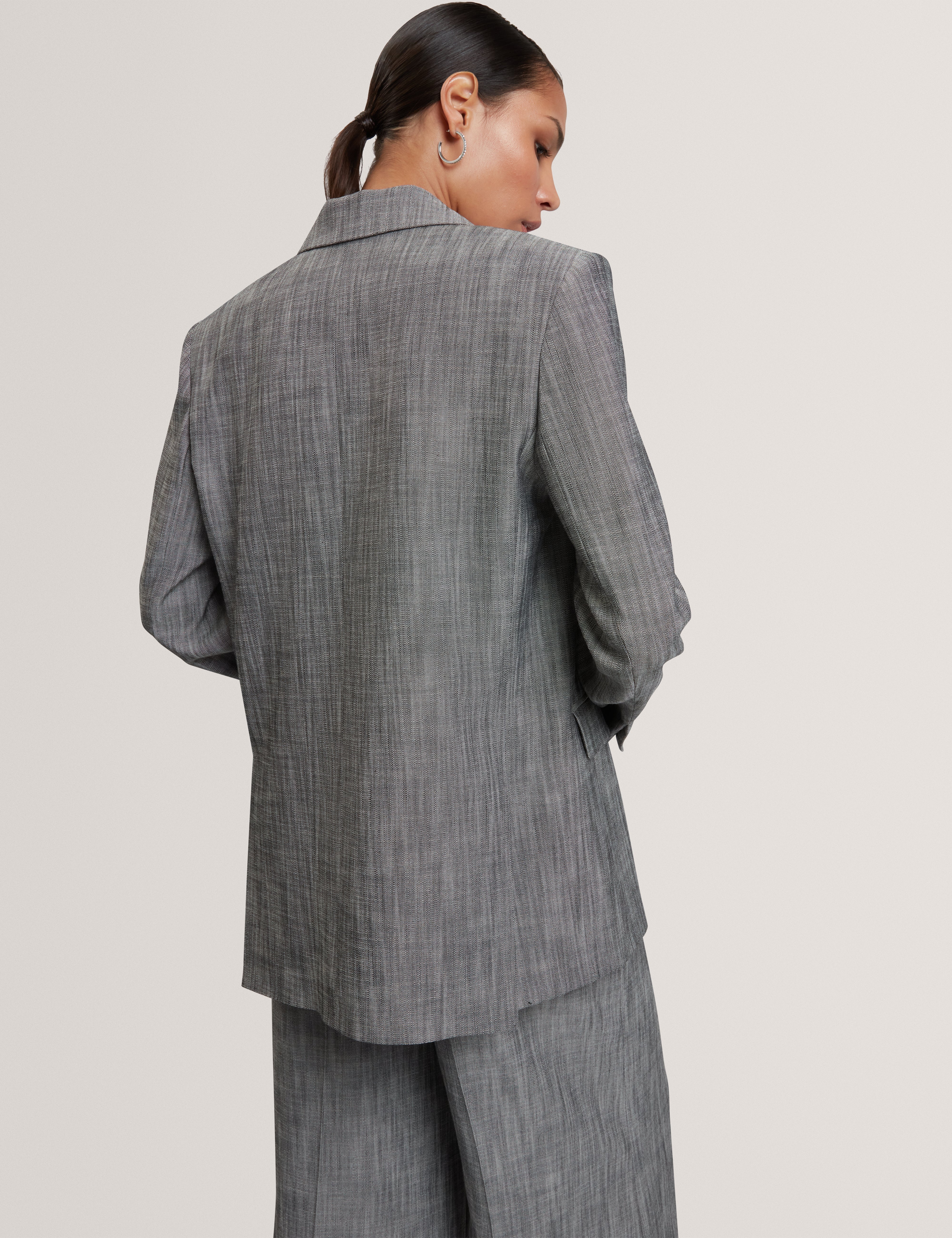 Peyaan Relaxed Longline Blazer Black
