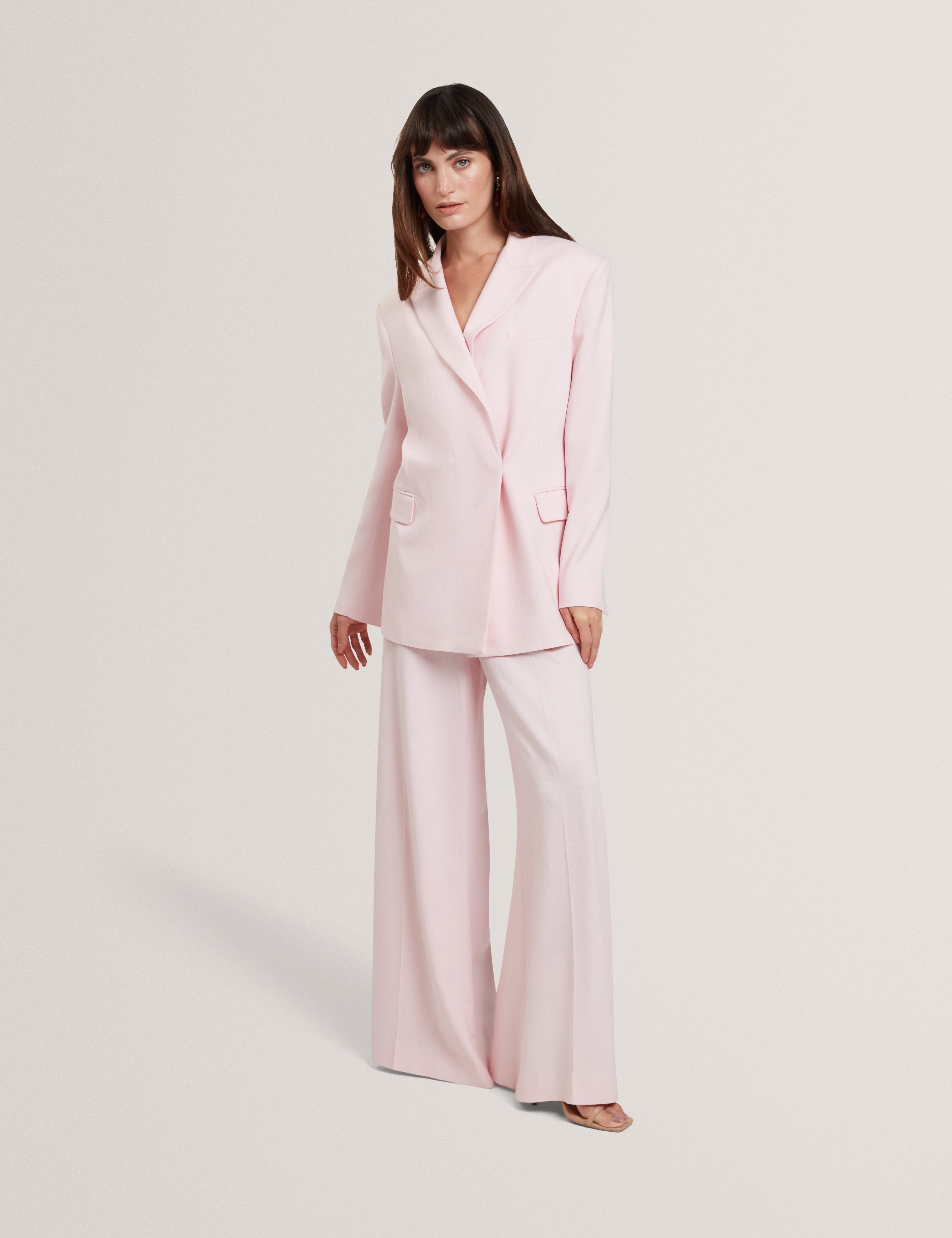 Peyaan Relaxed Longline Blazer Lt-Pink
