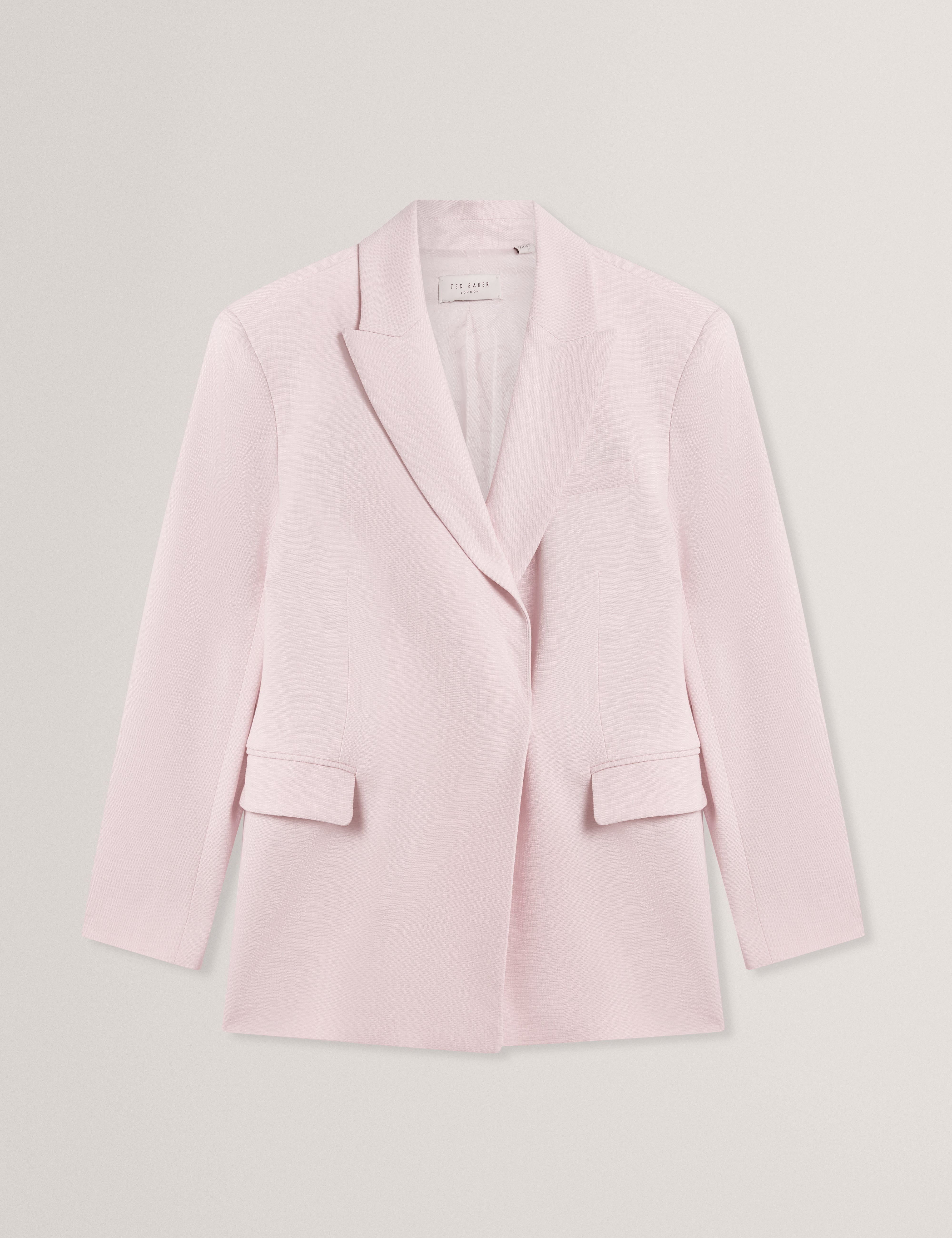 Peyaan Relaxed Longline Blazer Lt-Pink