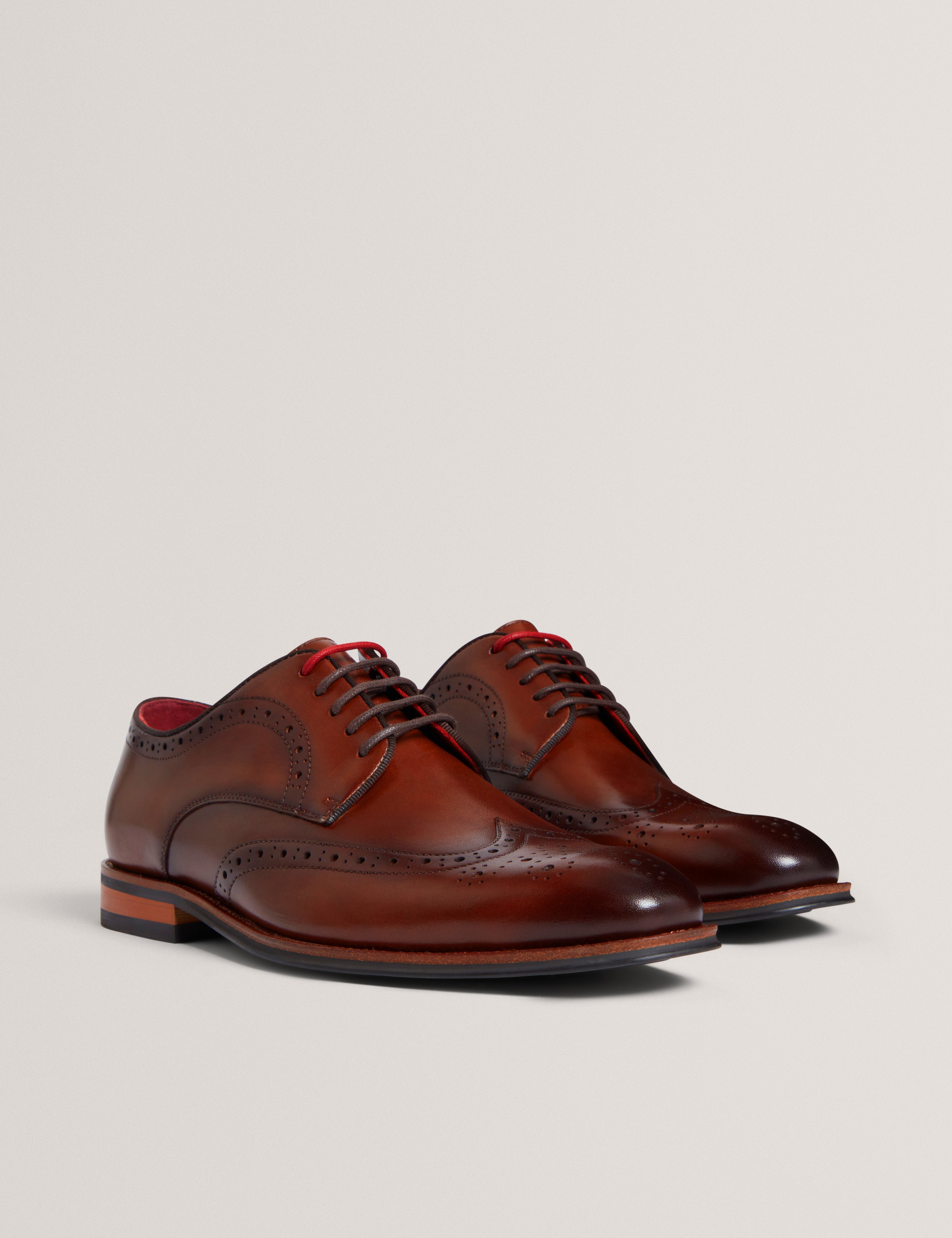 Markuse Brogue Derby Formal Shoe Tan
