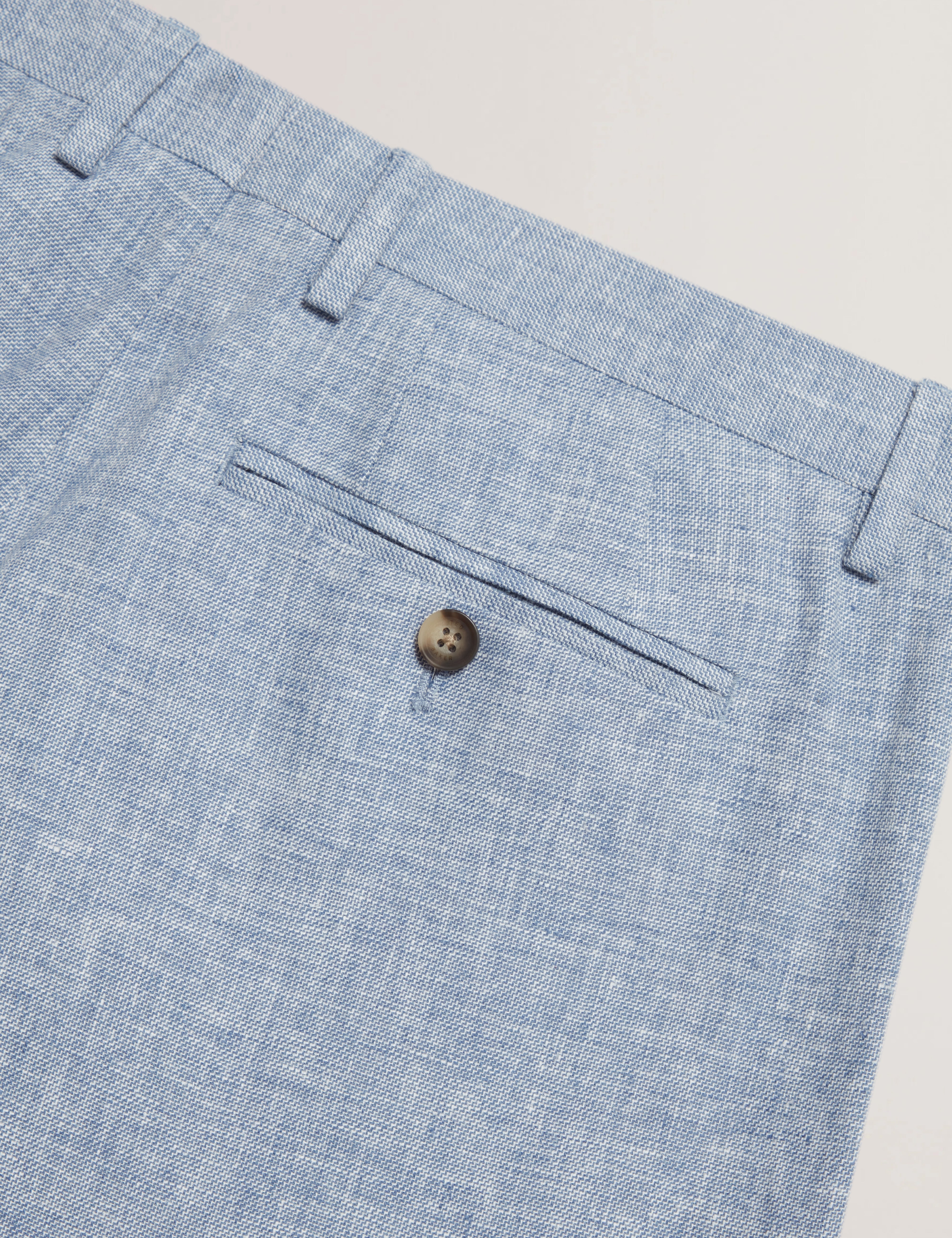 Givrant Slim Fit Linen Blend Trouser Lt-Blue