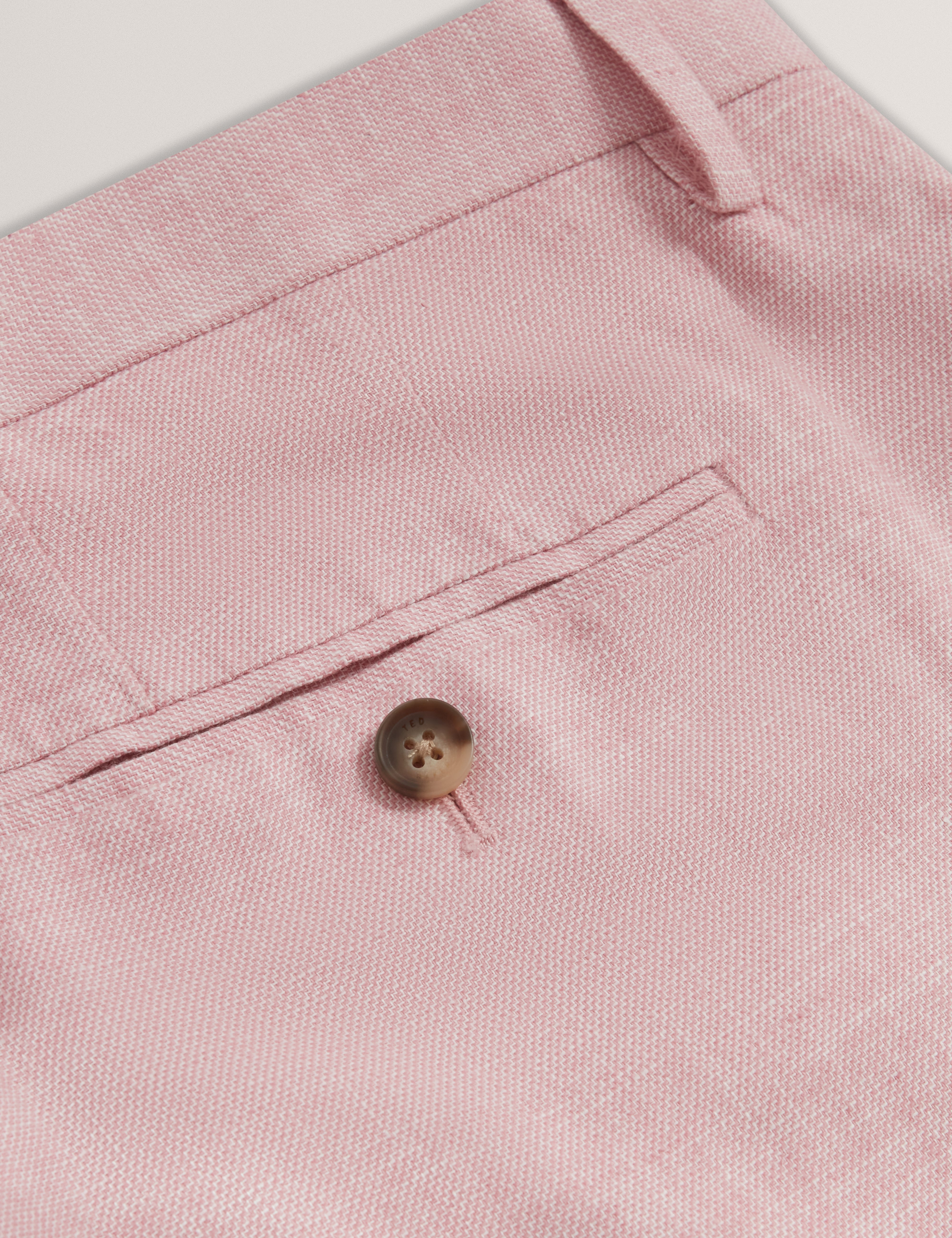Givrant Slim Fit Linen Blend Trouser Lt-Pink