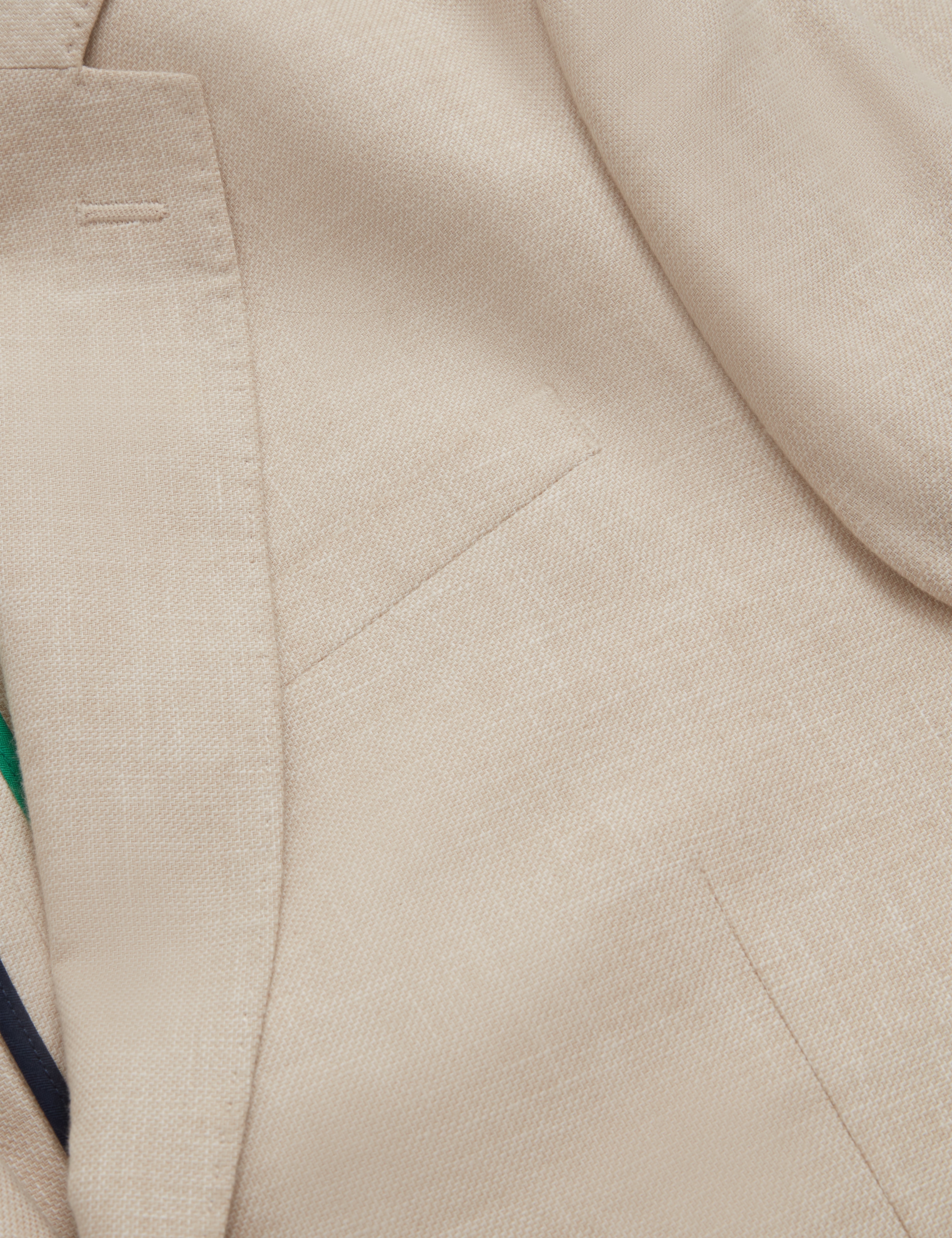 Givranj Slim Fit Linen Blend Jacket Ecru