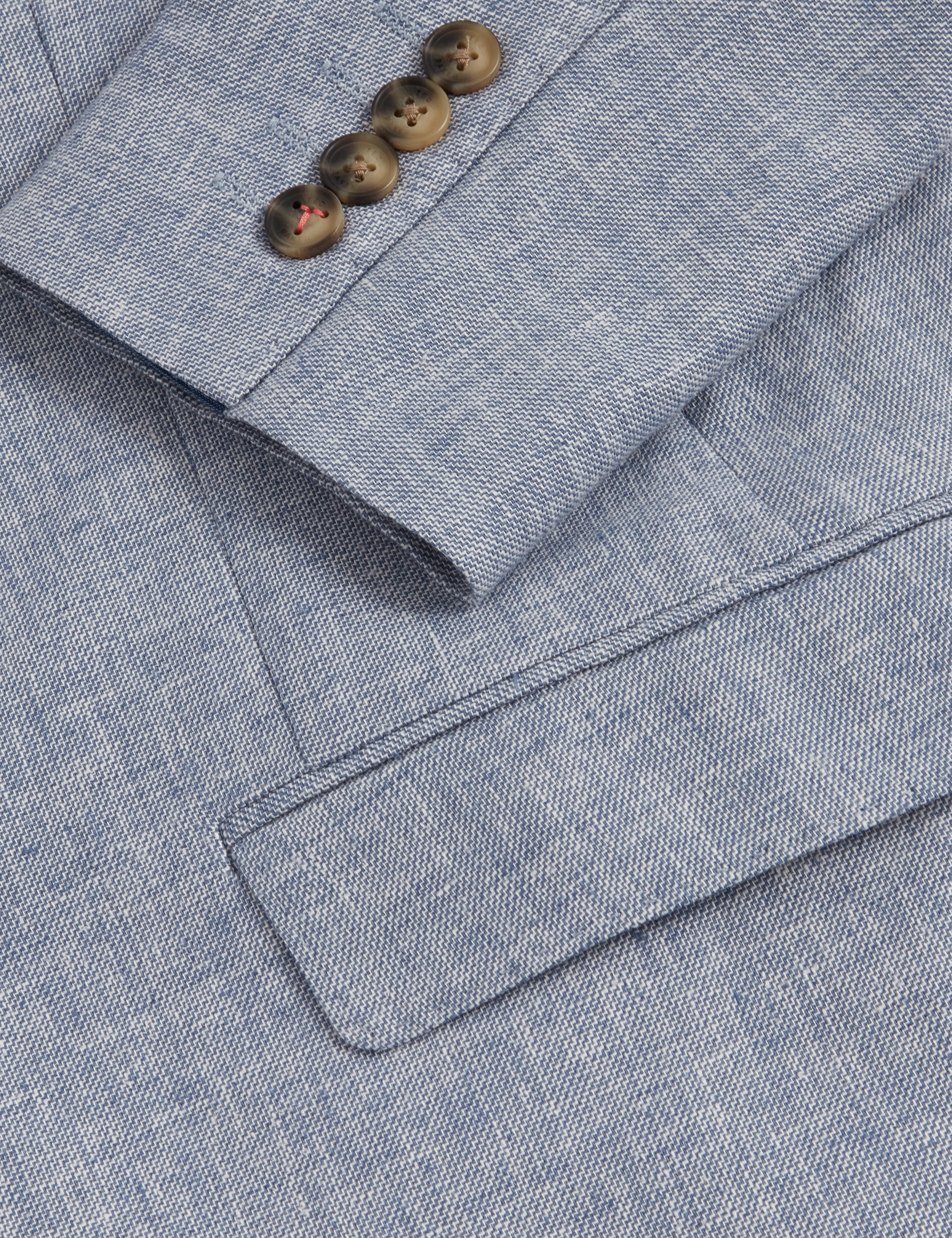 Givranj Slim Fit Linen Blend Jacket Lt-Blue