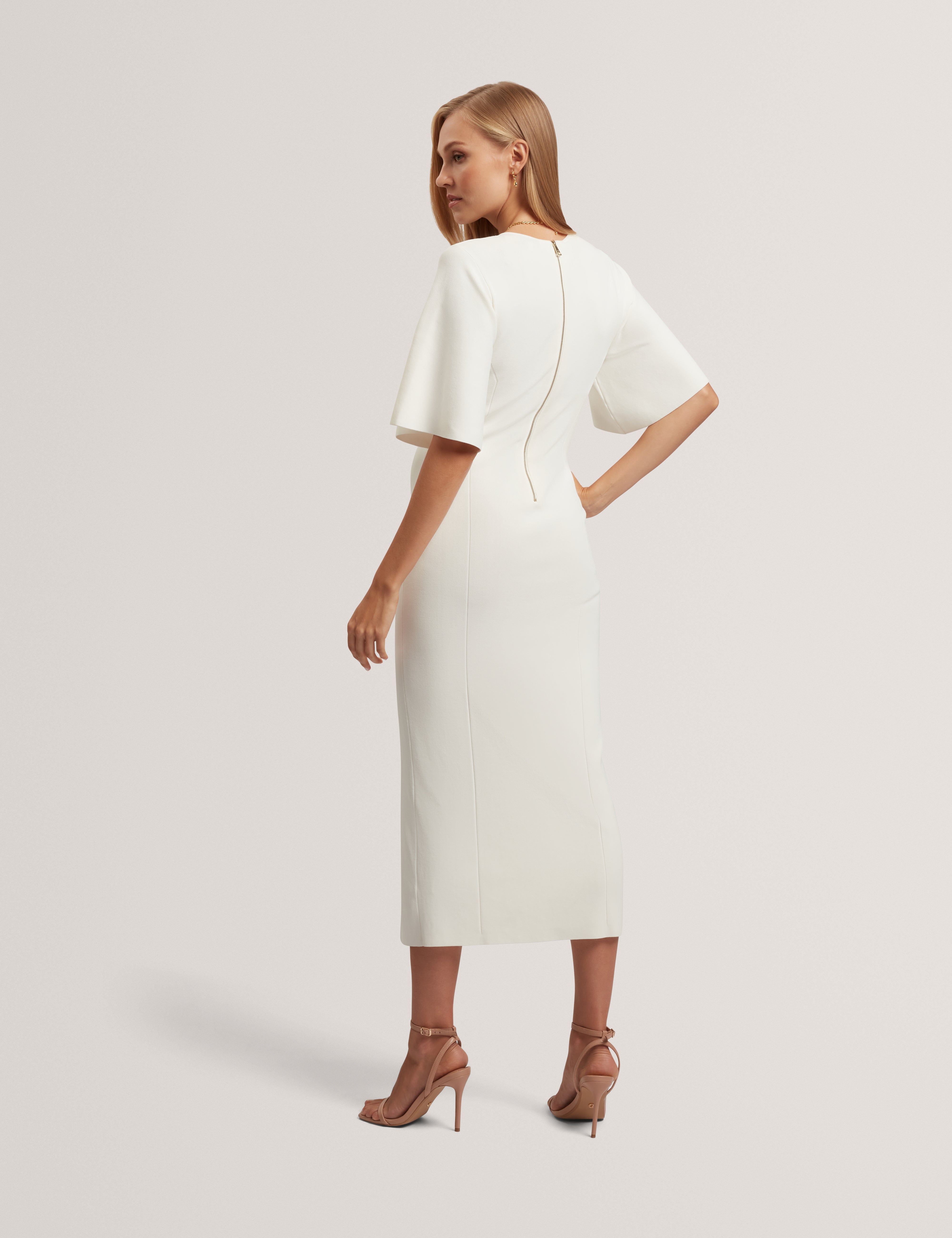 Aedna Bodycon Knit Dress Ivory