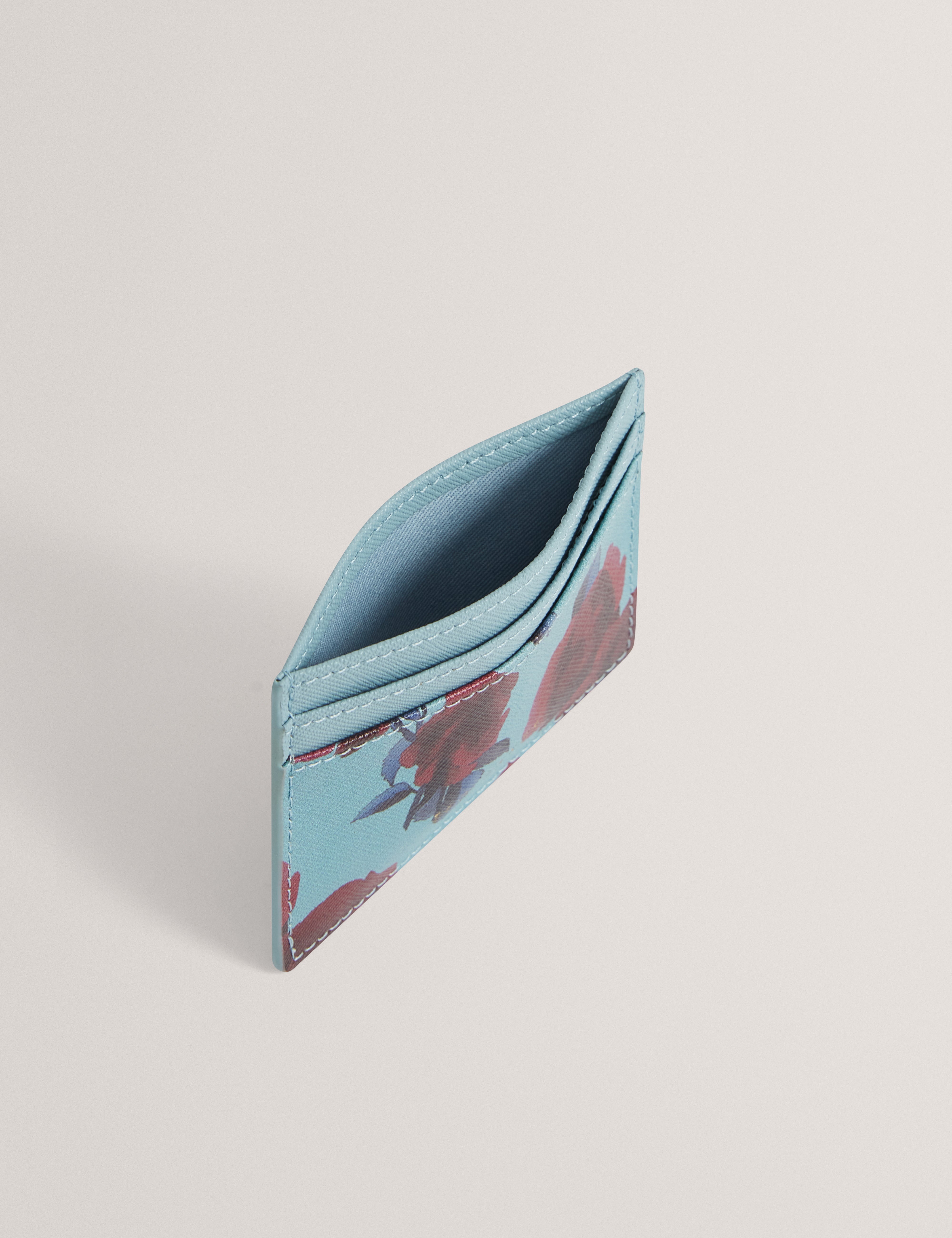 Everlyn Rose Print Cardholder Mid-Blue