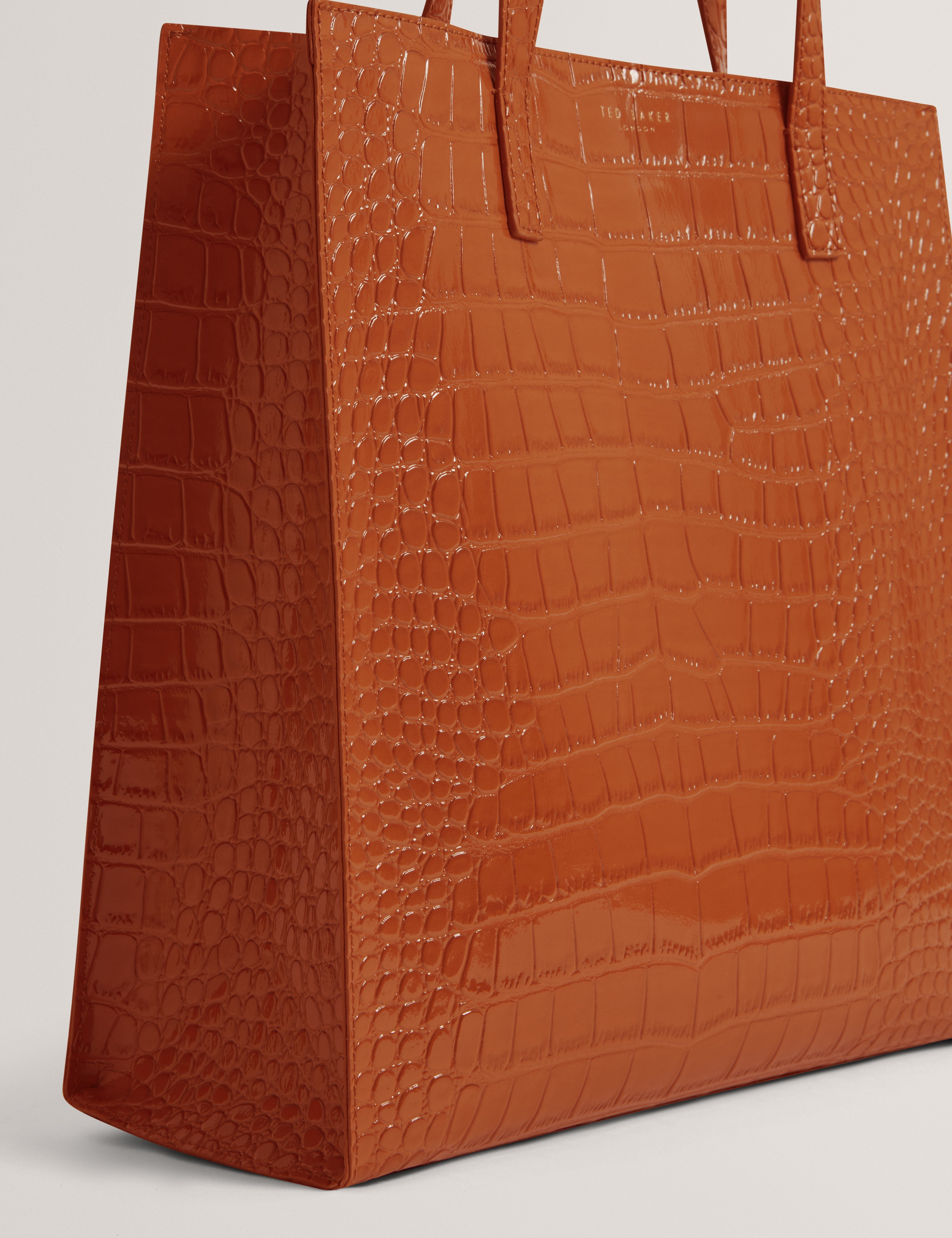Wenella Croc Effect Large Icon Bag Tan