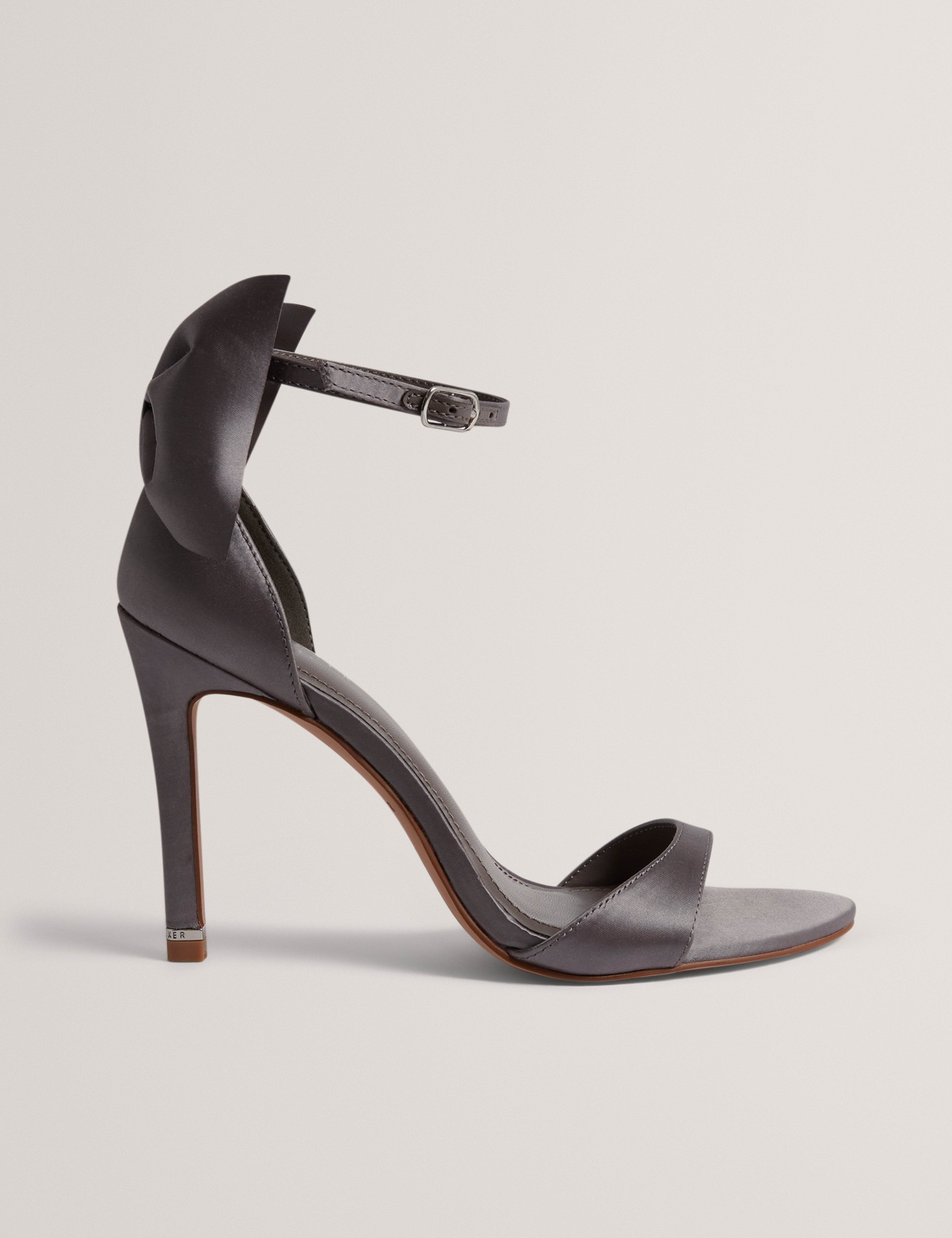 Sofelaa Satin Bow Detail Sandal Silver
