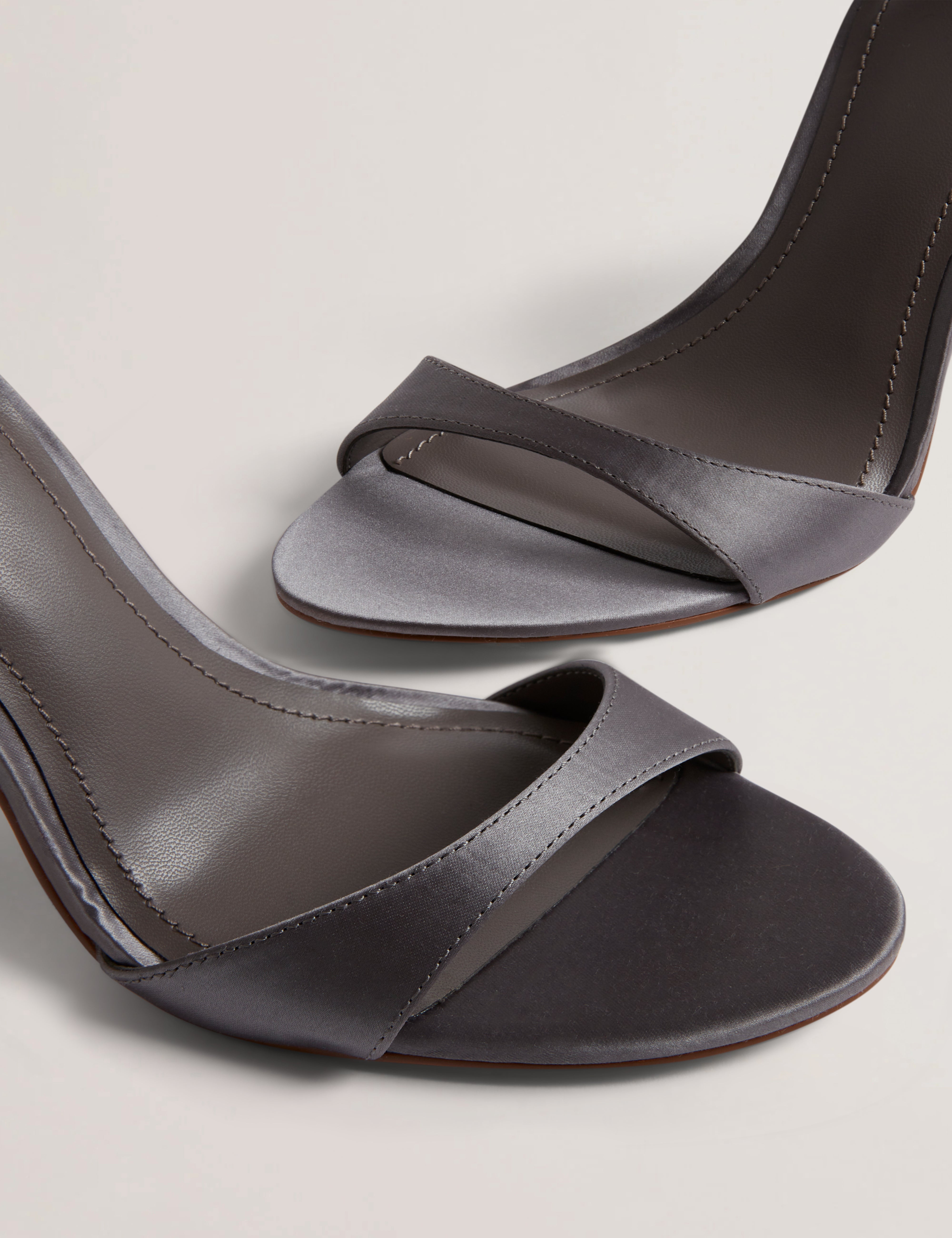Sofelaa Satin Bow Detail Sandal Silver