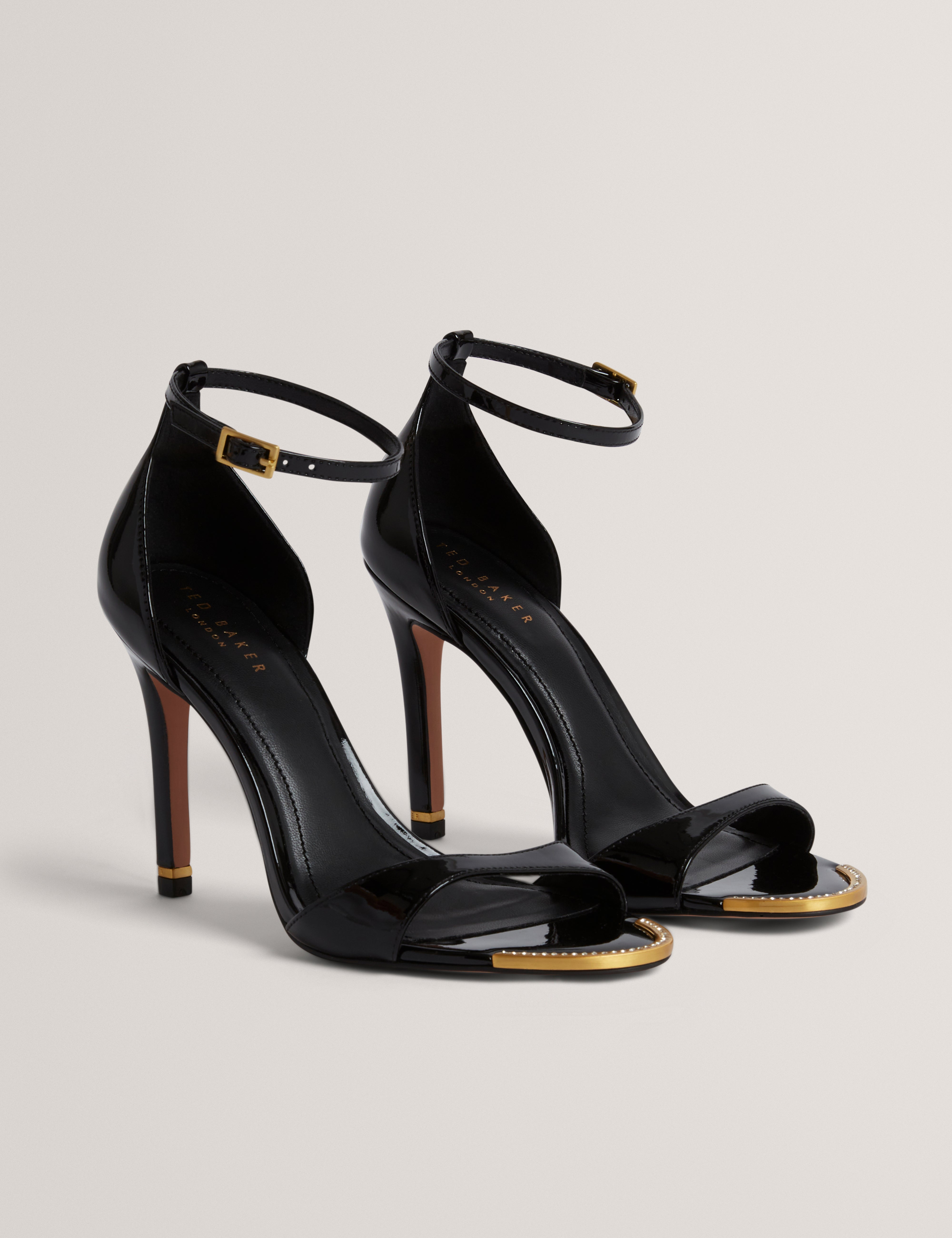 Helliy Leather Heeled Sandal Black