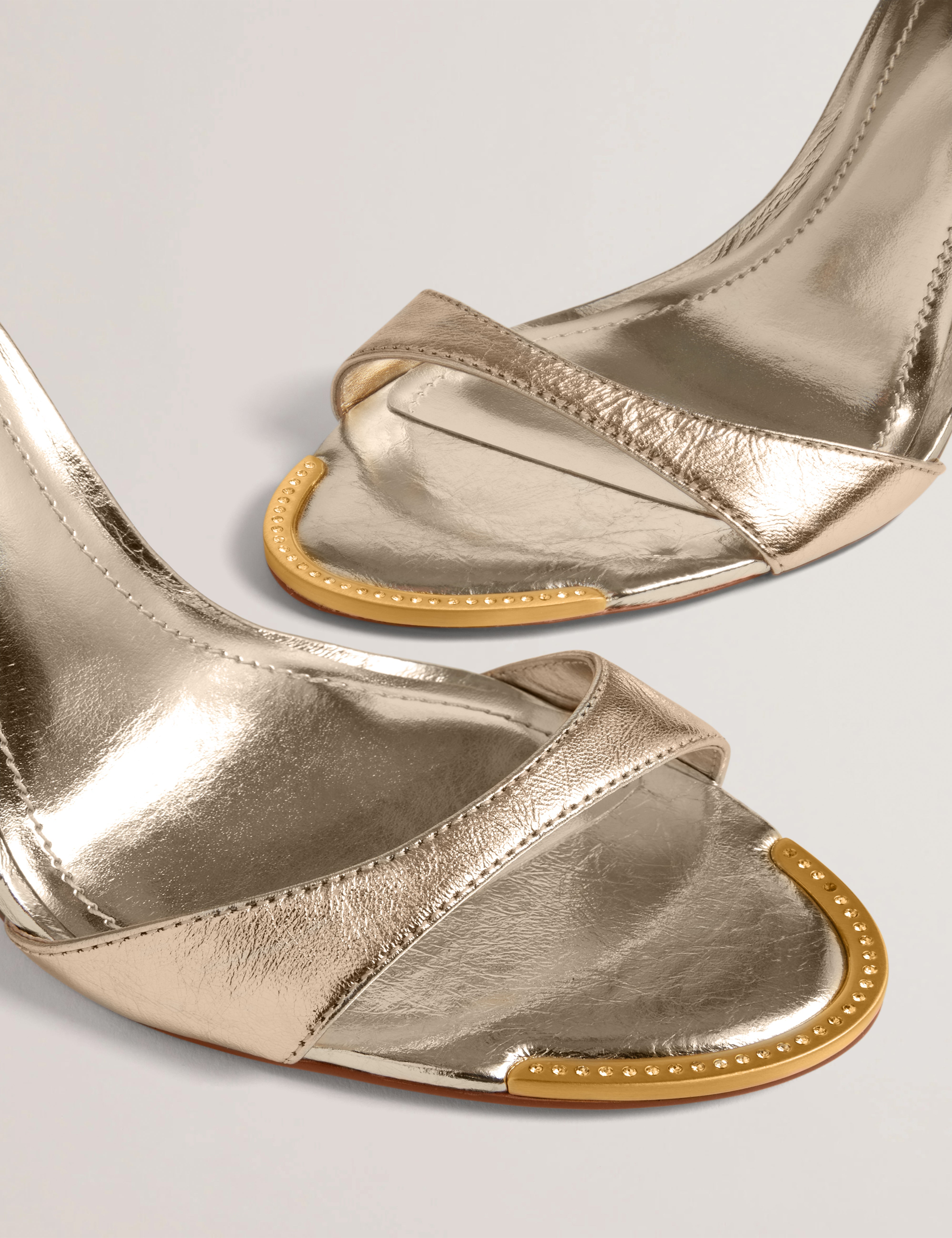 Helliy Leather Heeled Sandal Gold