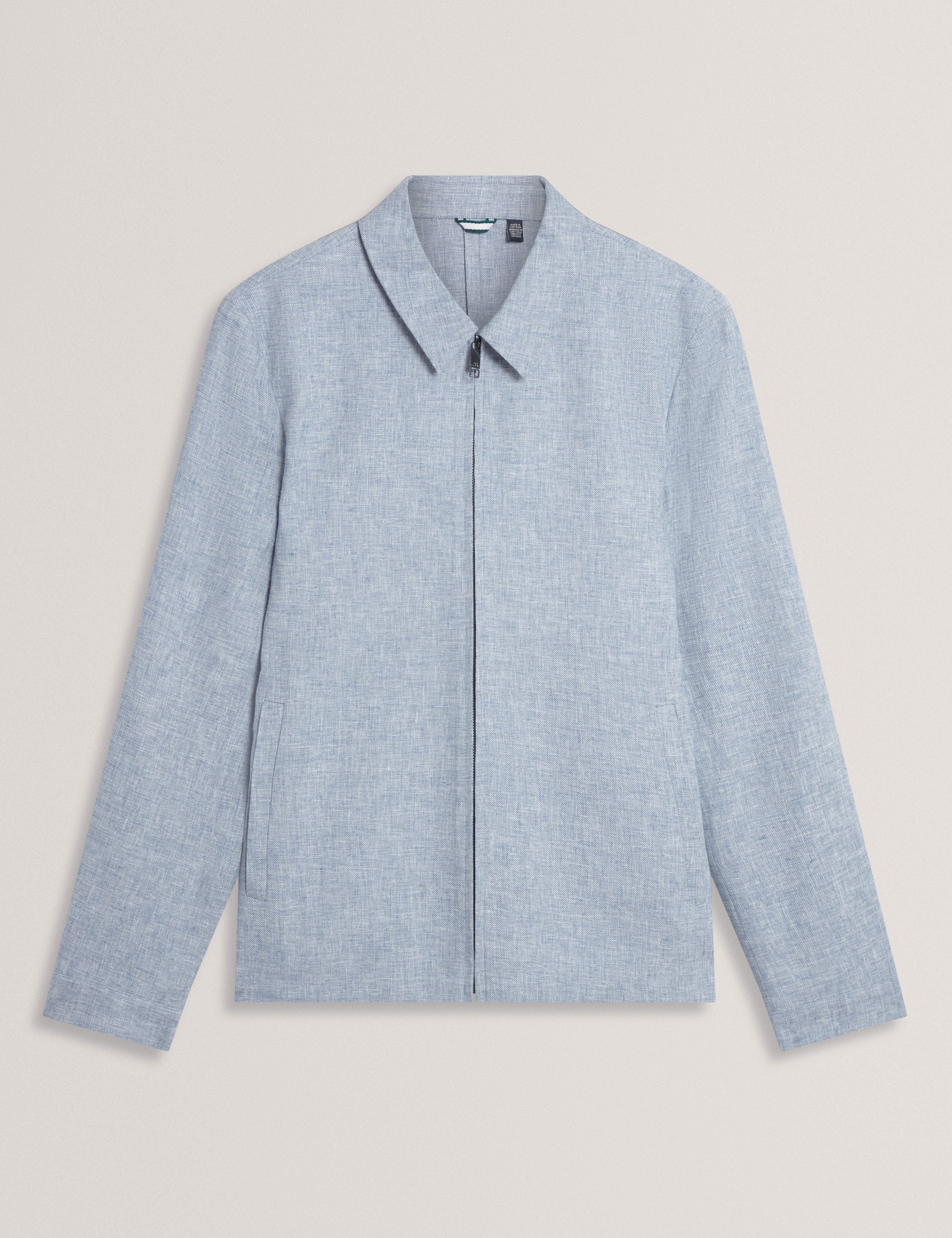 Ashleyj Slim Fit Linen Blend Jacket Lt-Blue