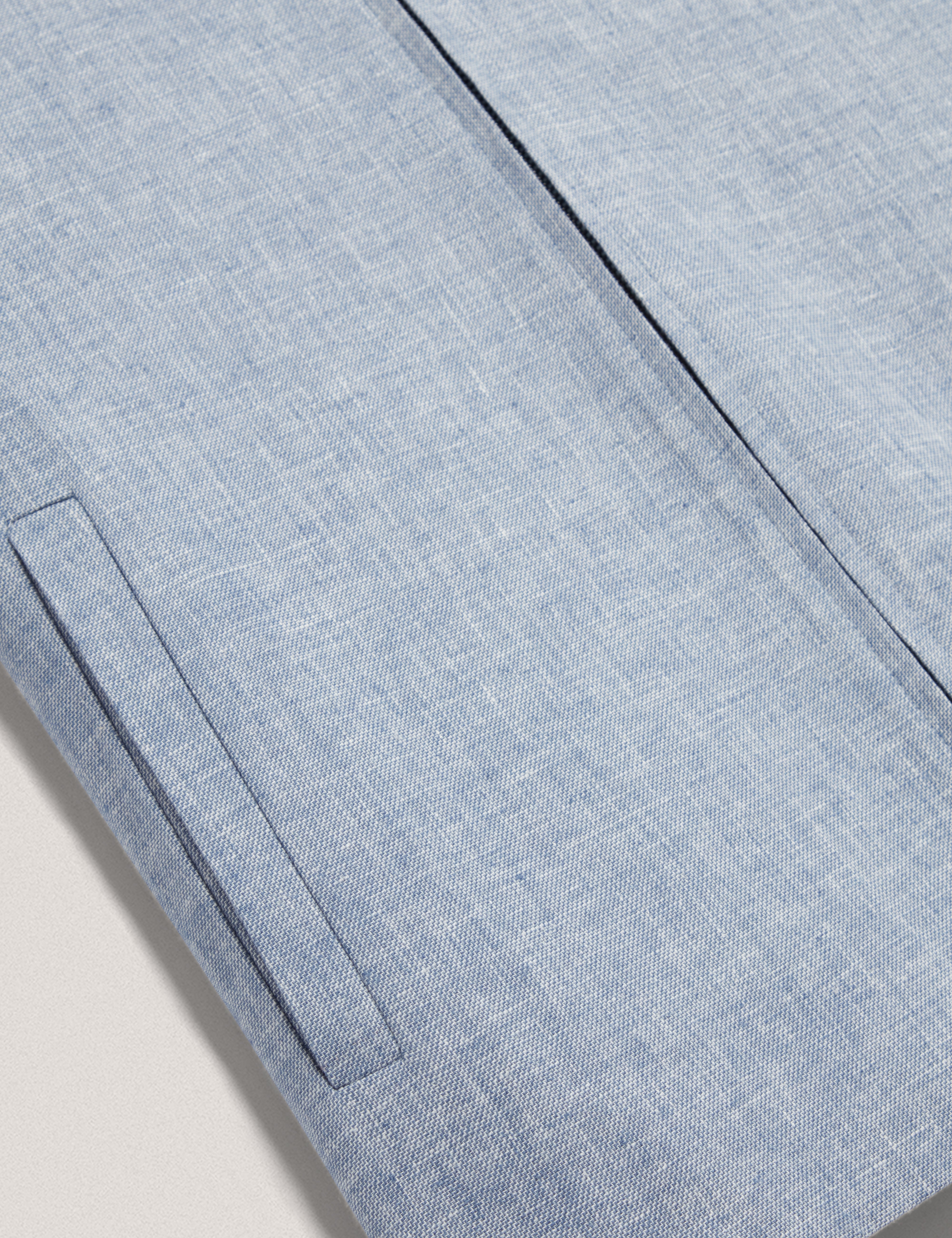 Ashleyj Slim Fit Linen Blend Jacket Lt-Blue