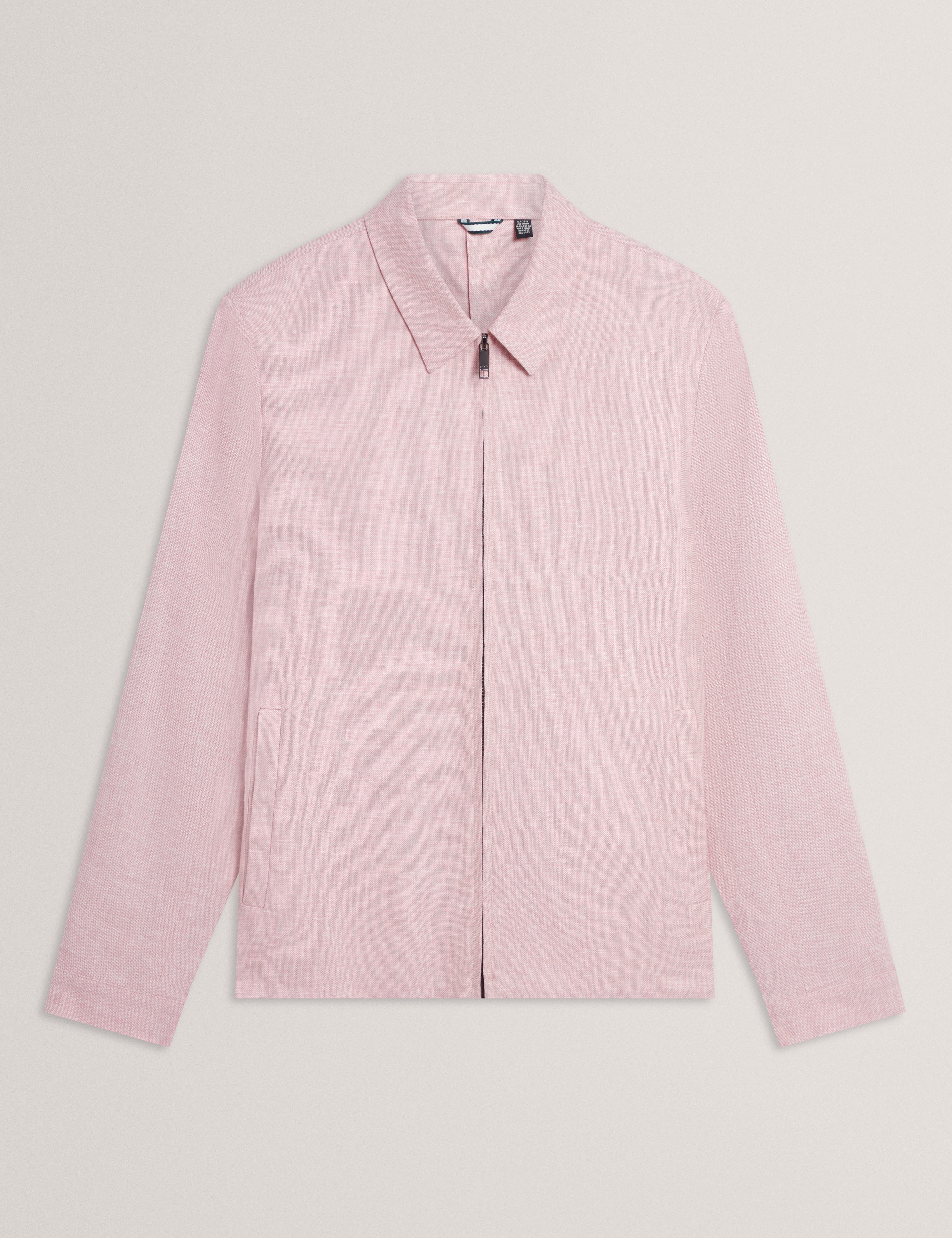 Ashleyj Slim Fit Linen Blend Jacket Lt-Pink