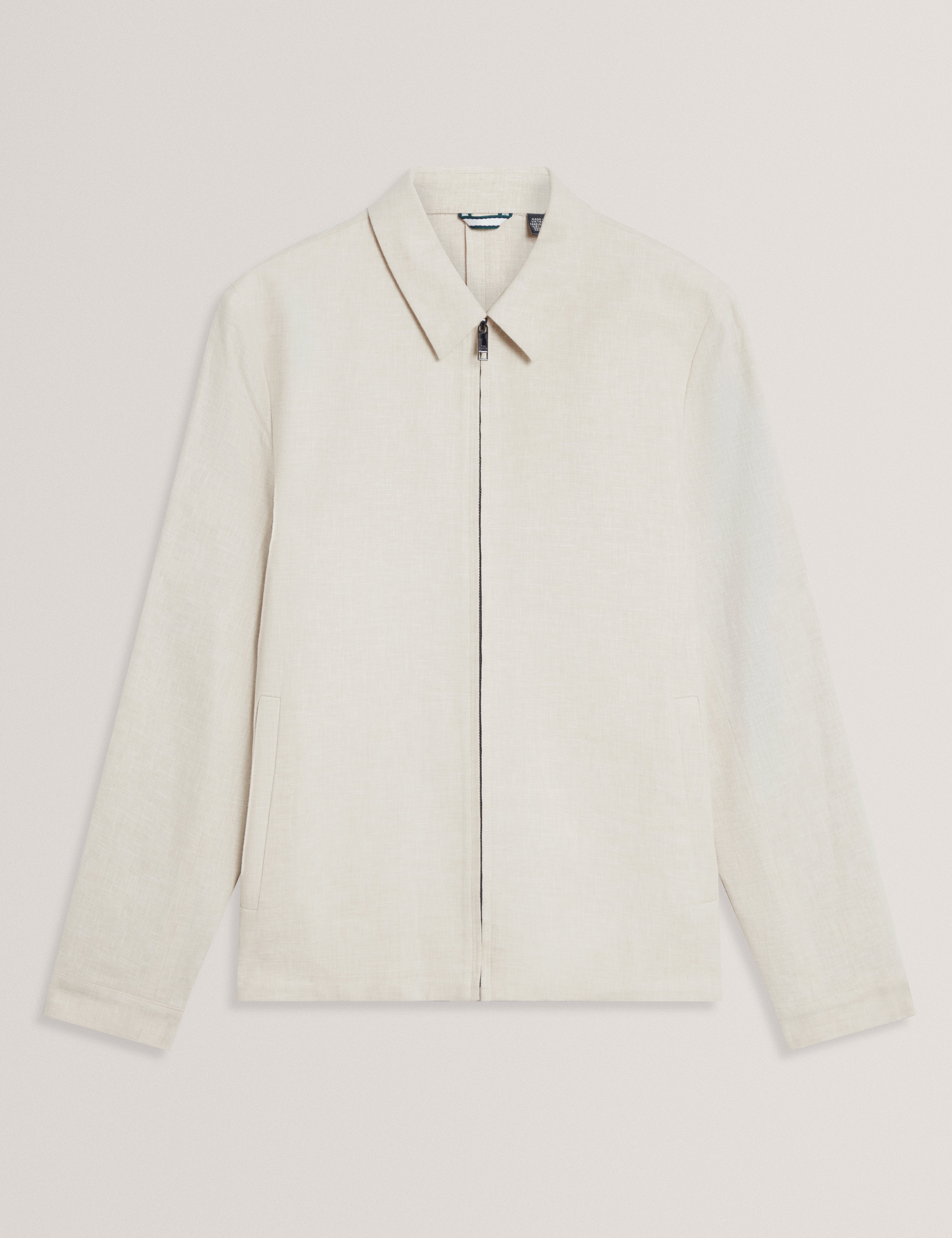 Ashleyj Slim Fit Linen Blend Jacket Stone