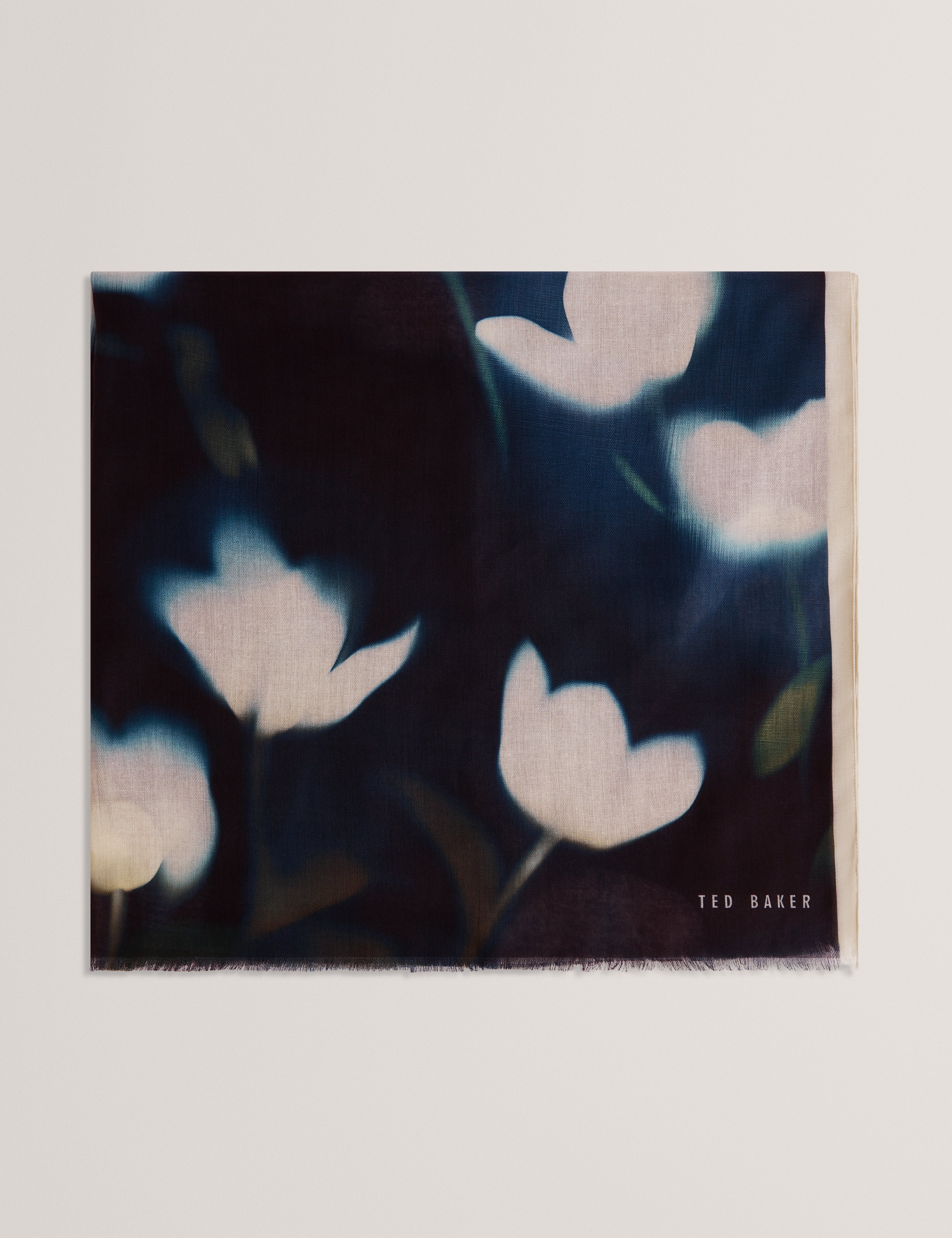 Tulli Woven Floral Scarf Cream