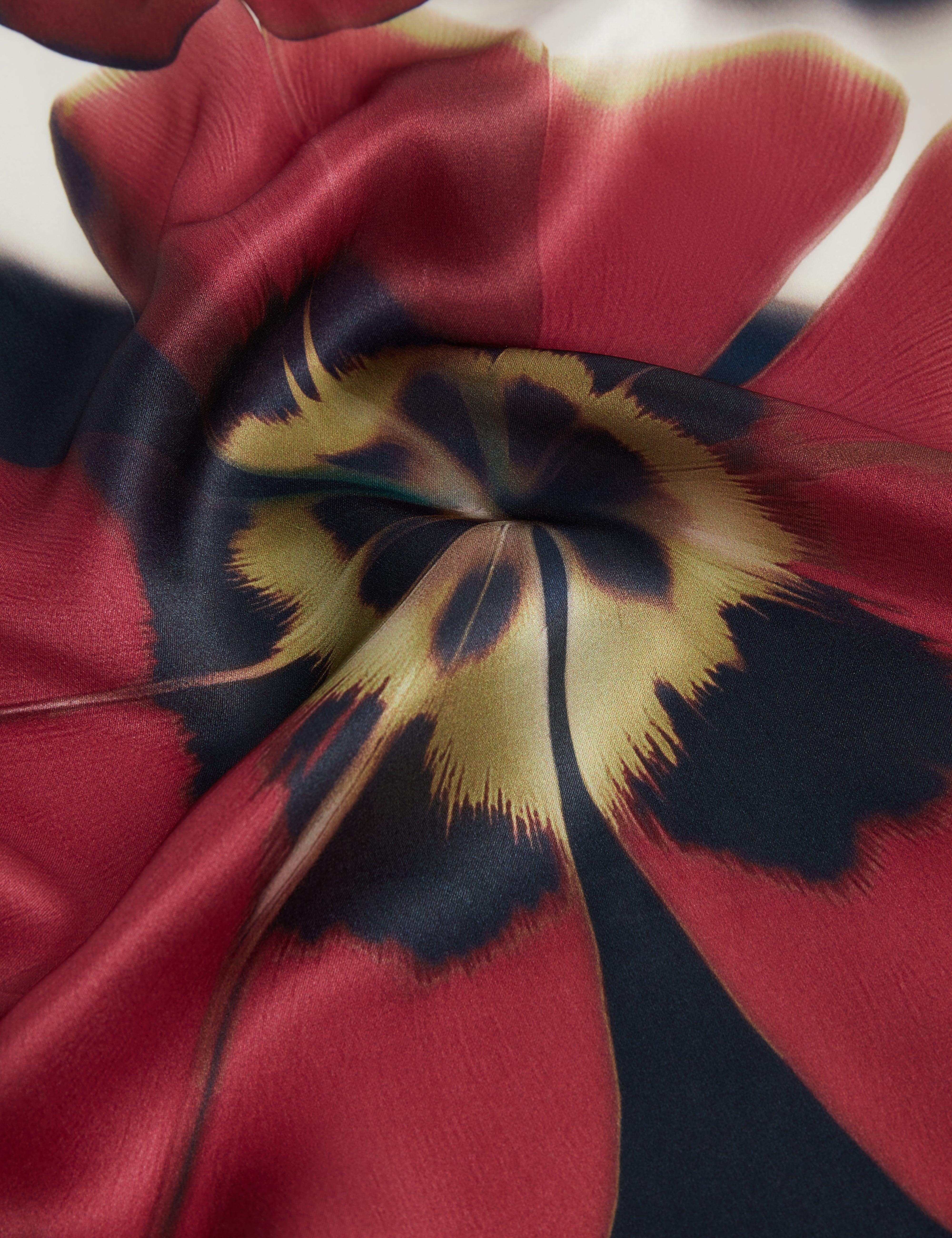 Jeeann Floral Printed Silk Square Scarf Blue