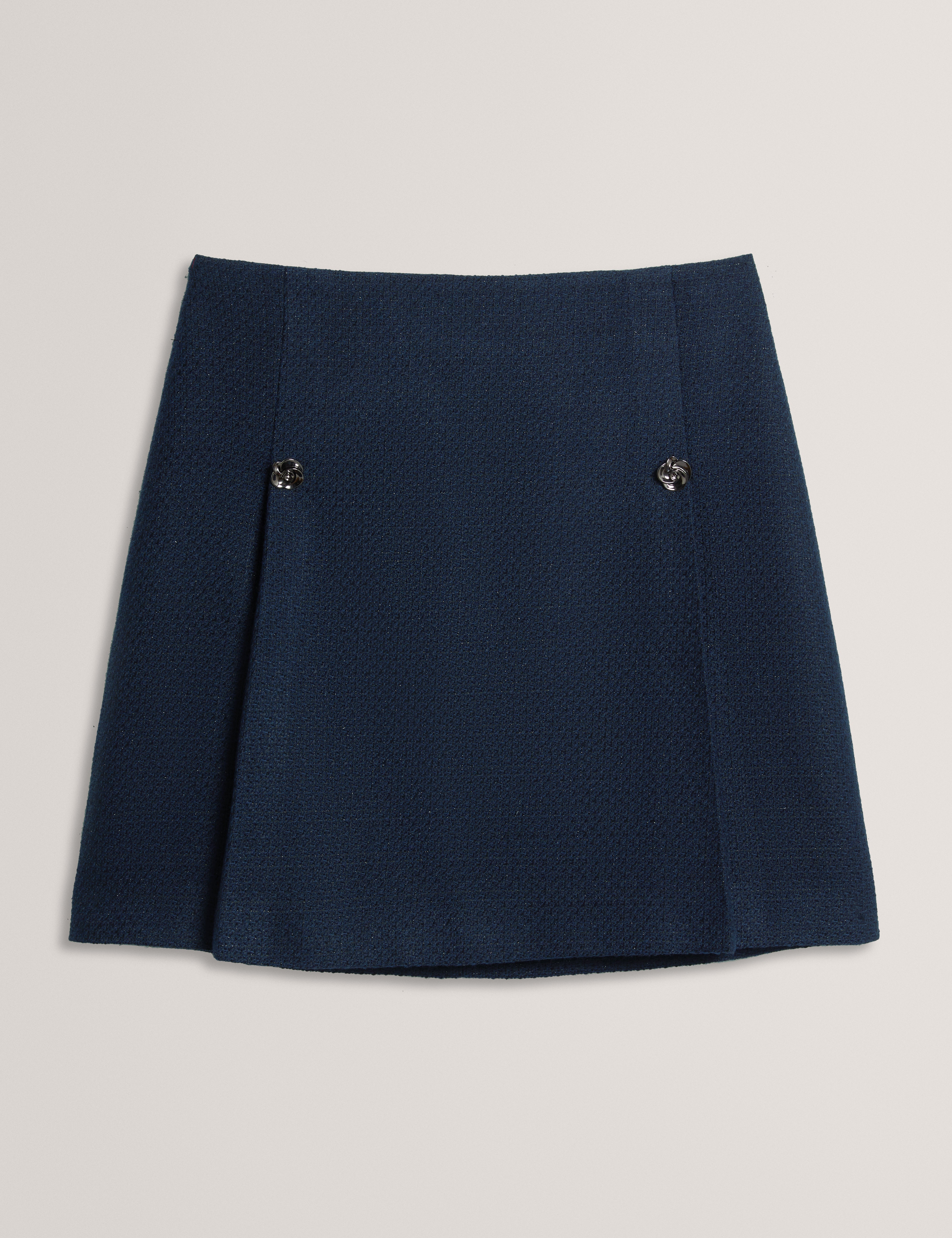Floxas Boucle Mini Skirt Navy
