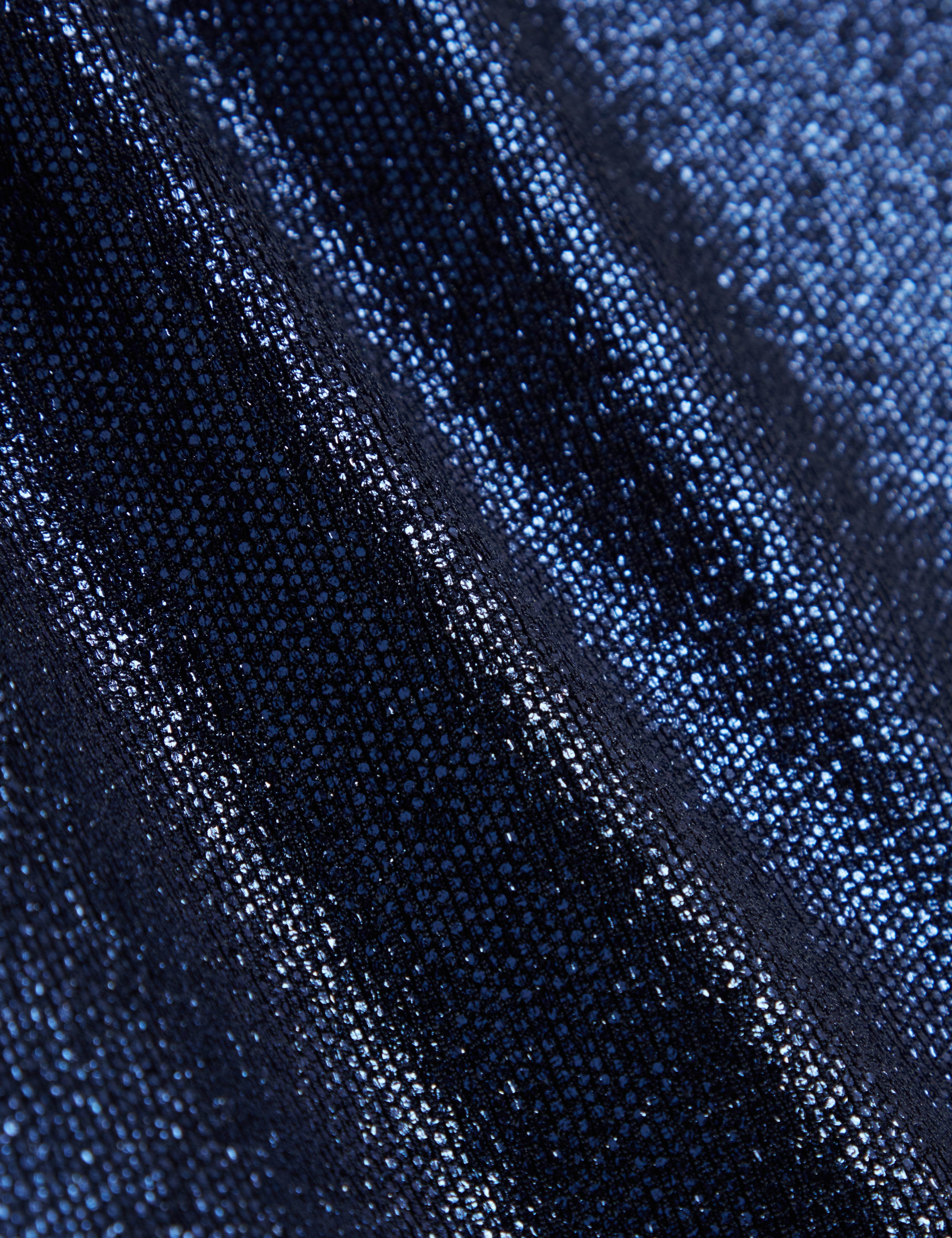 Jjesca Metallic Short Sleeve Top Navy