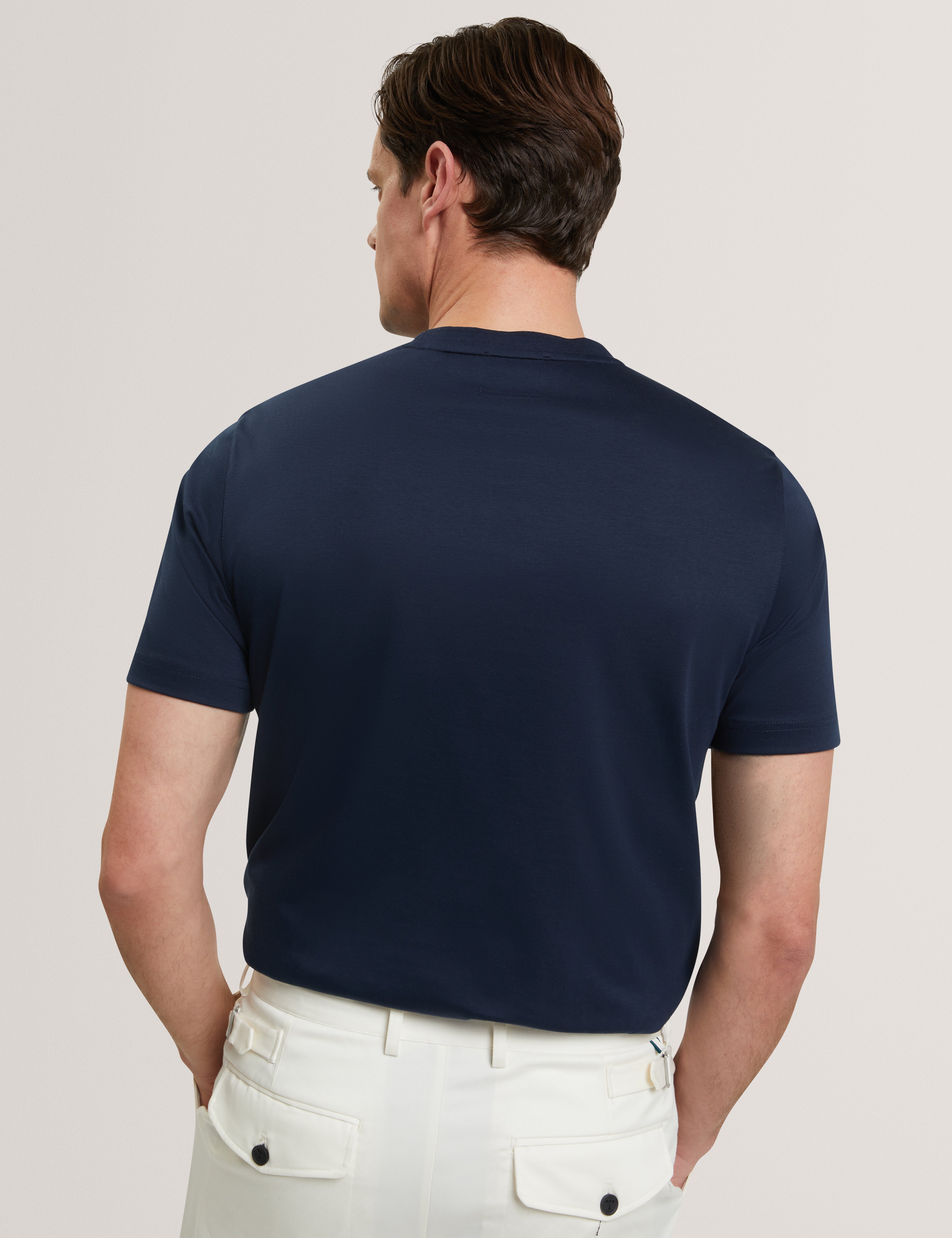 Konrrad Short Sleeve Regular Soft Touch T-Shirt Navy