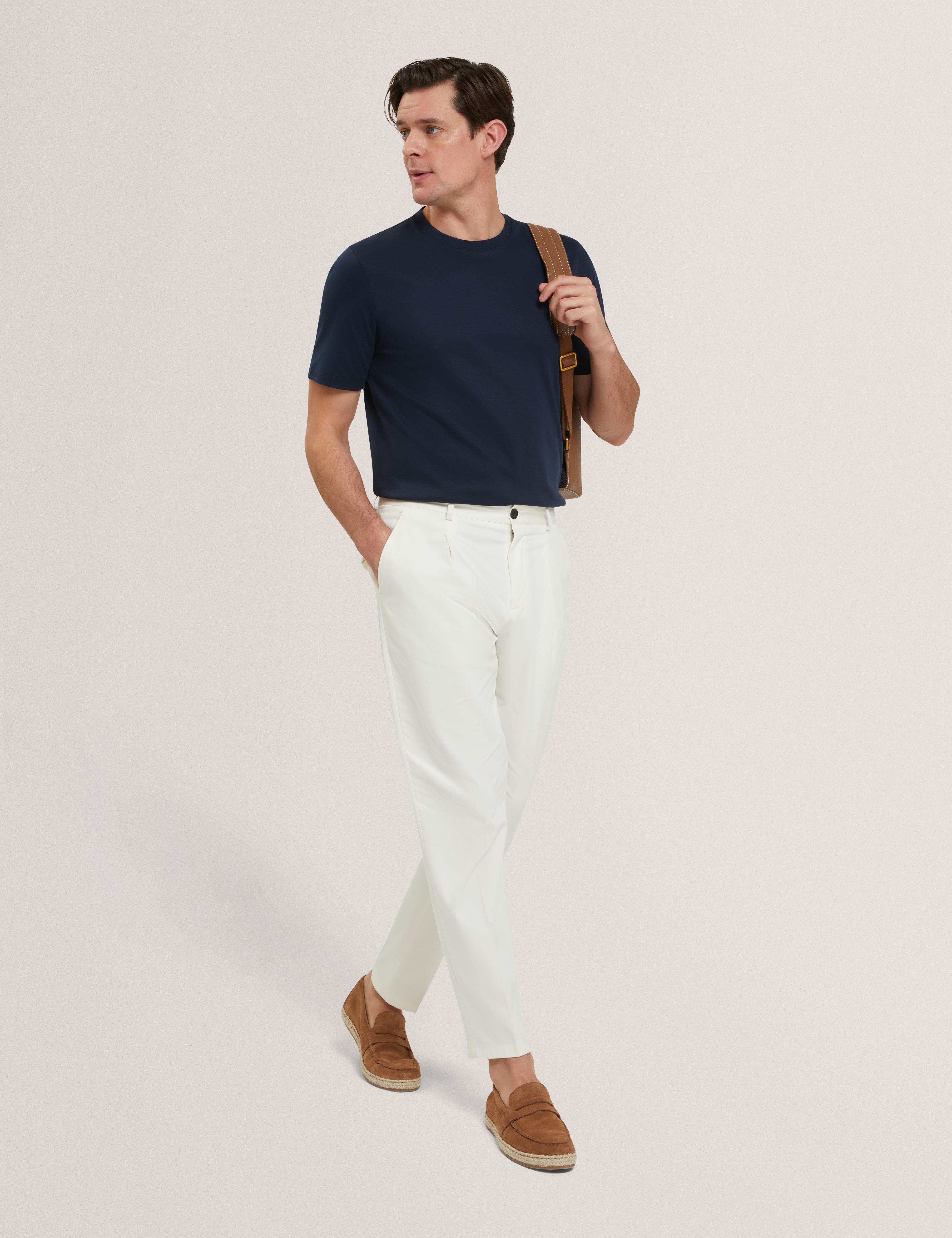 Konrrad Short Sleeve Regular Soft Touch T-Shirt Navy