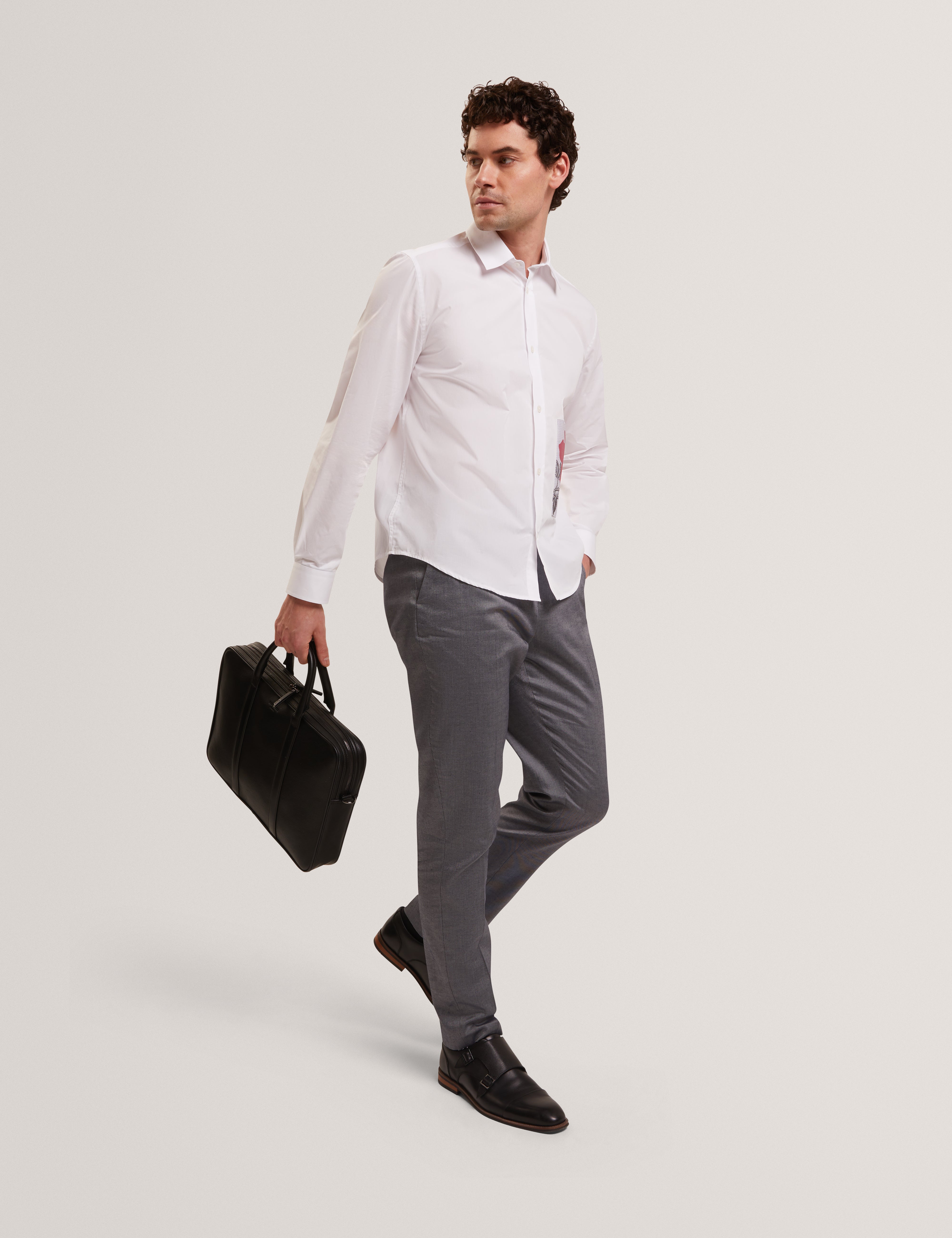 Sabaton Slim Cotton Plain Trouser Navy