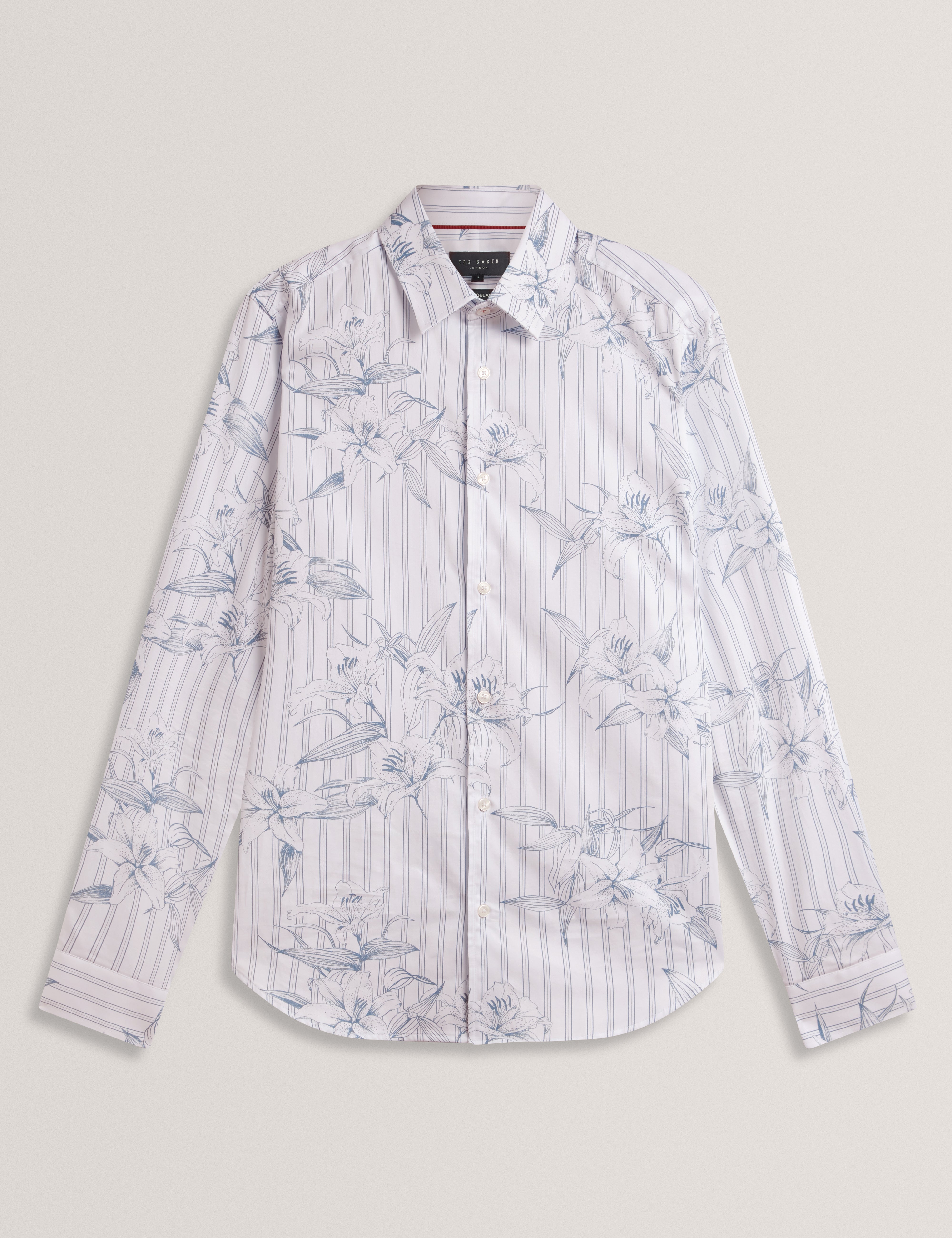 Cipher Long Sleeve Stripe Floral Lt-Blue