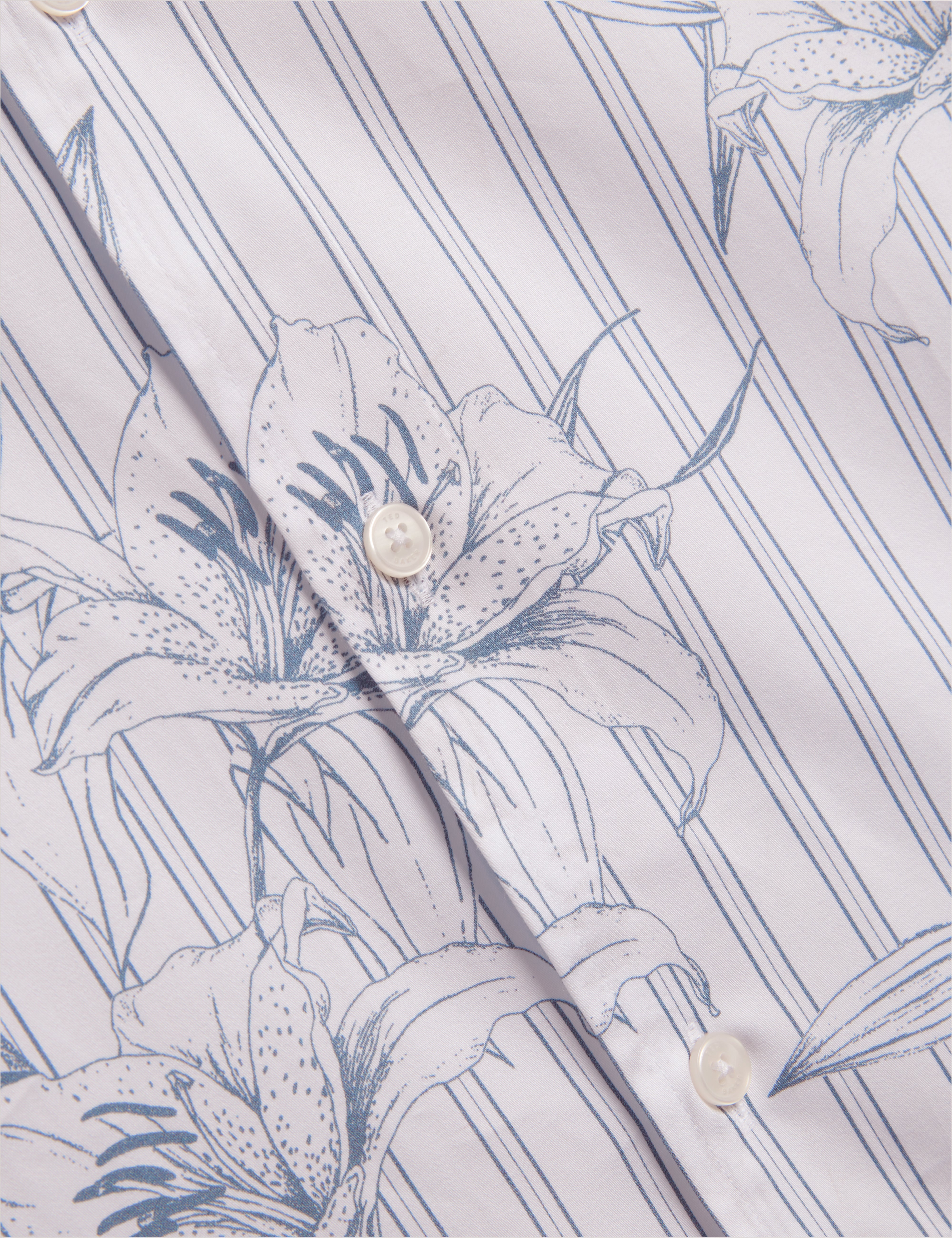 Cipher Long Sleeve Stripe Floral Lt-Blue