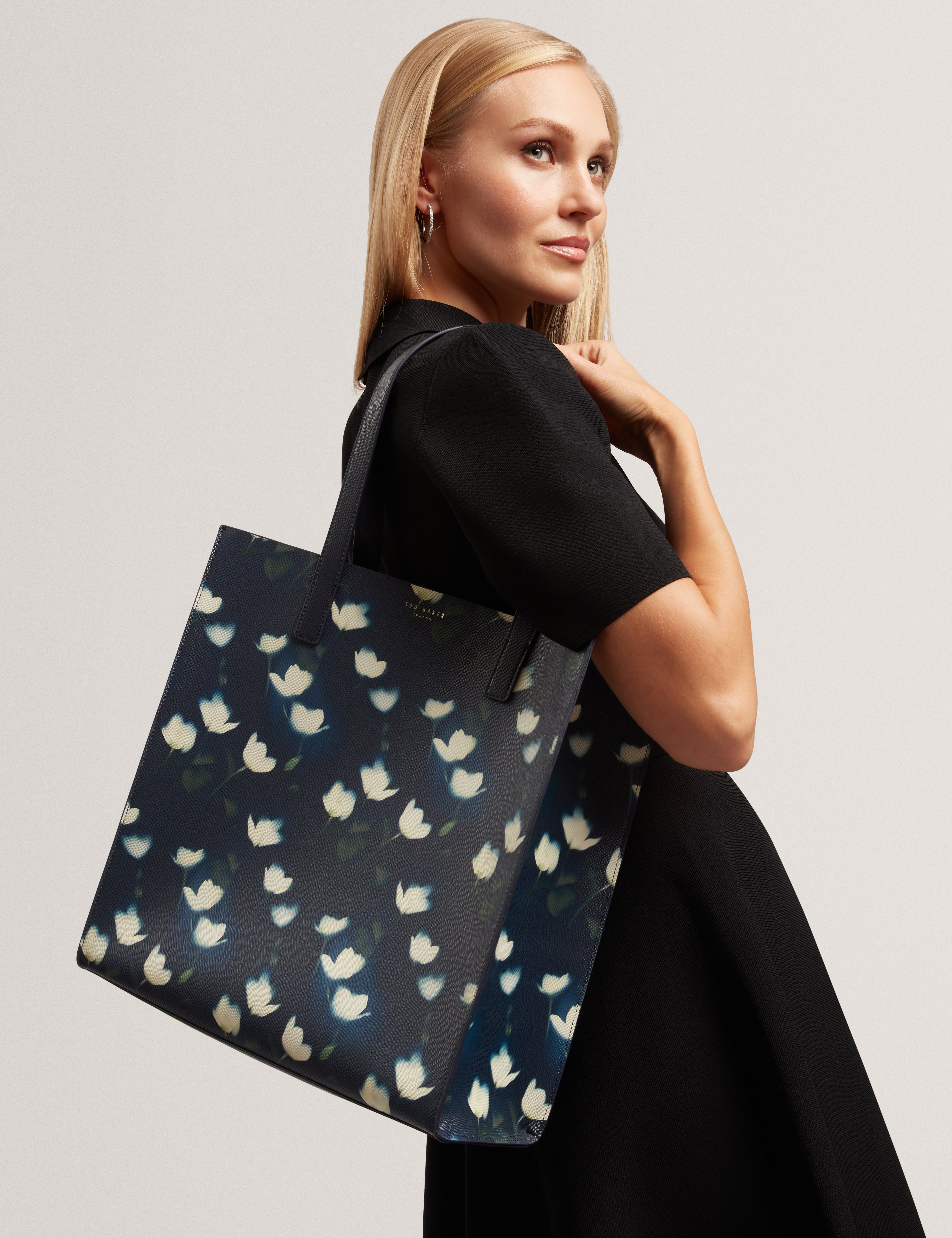 Tuulcon Large Tulip Printed Icon Bag Navy
