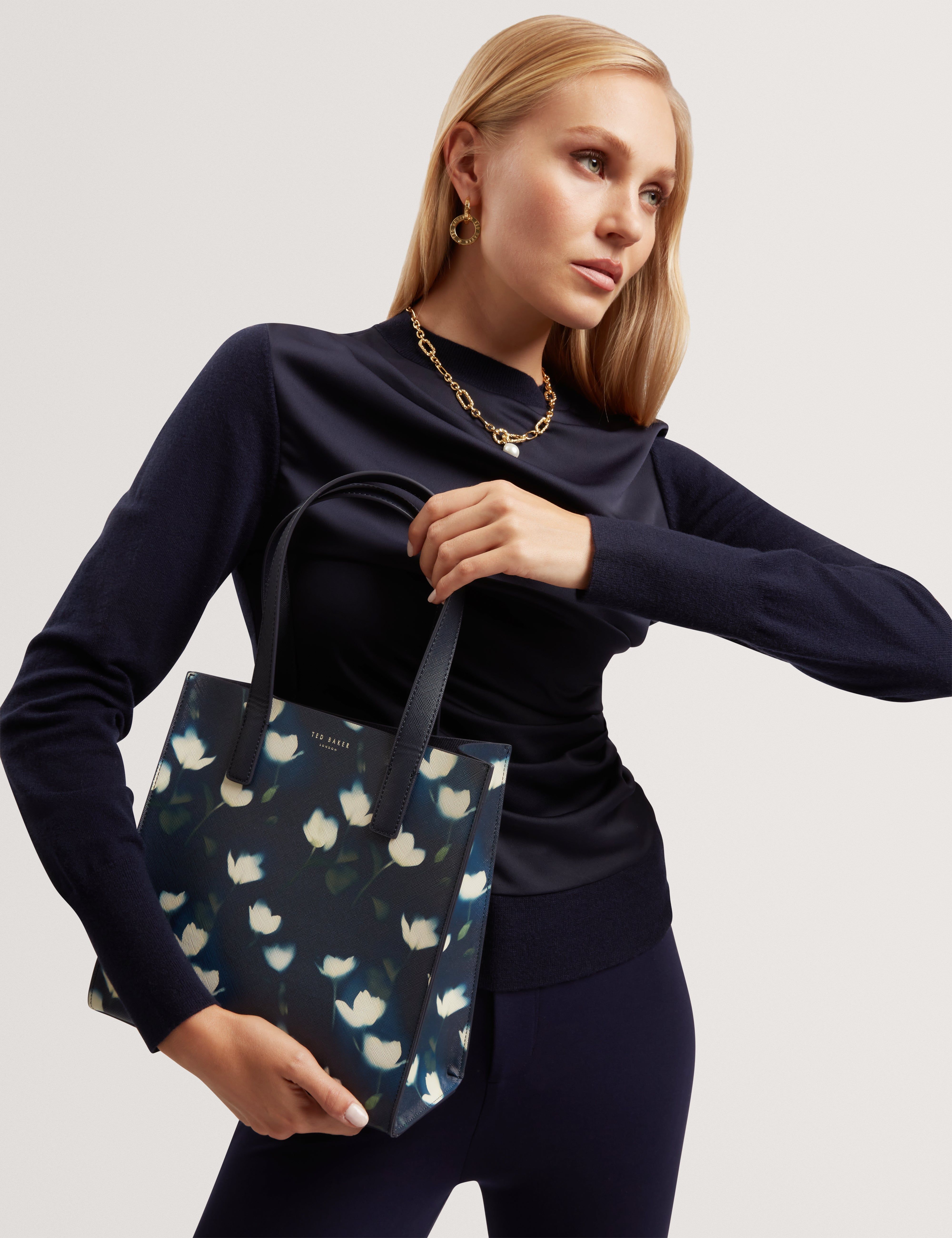 Tutucon Small Tulip Printed Icon Bag Navy
