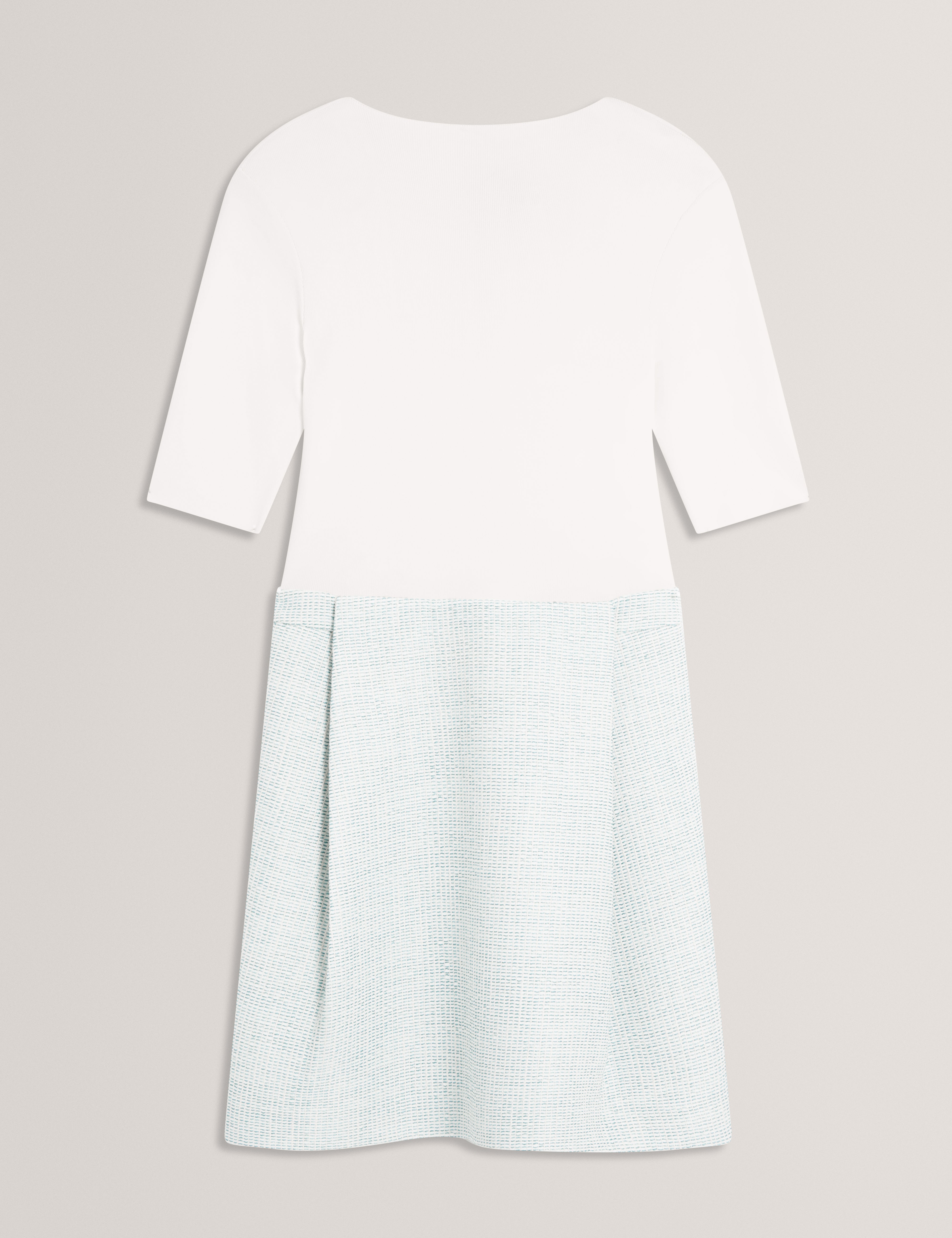 Previam Short Sleeve Mockable Mini Dress Mid-Green
