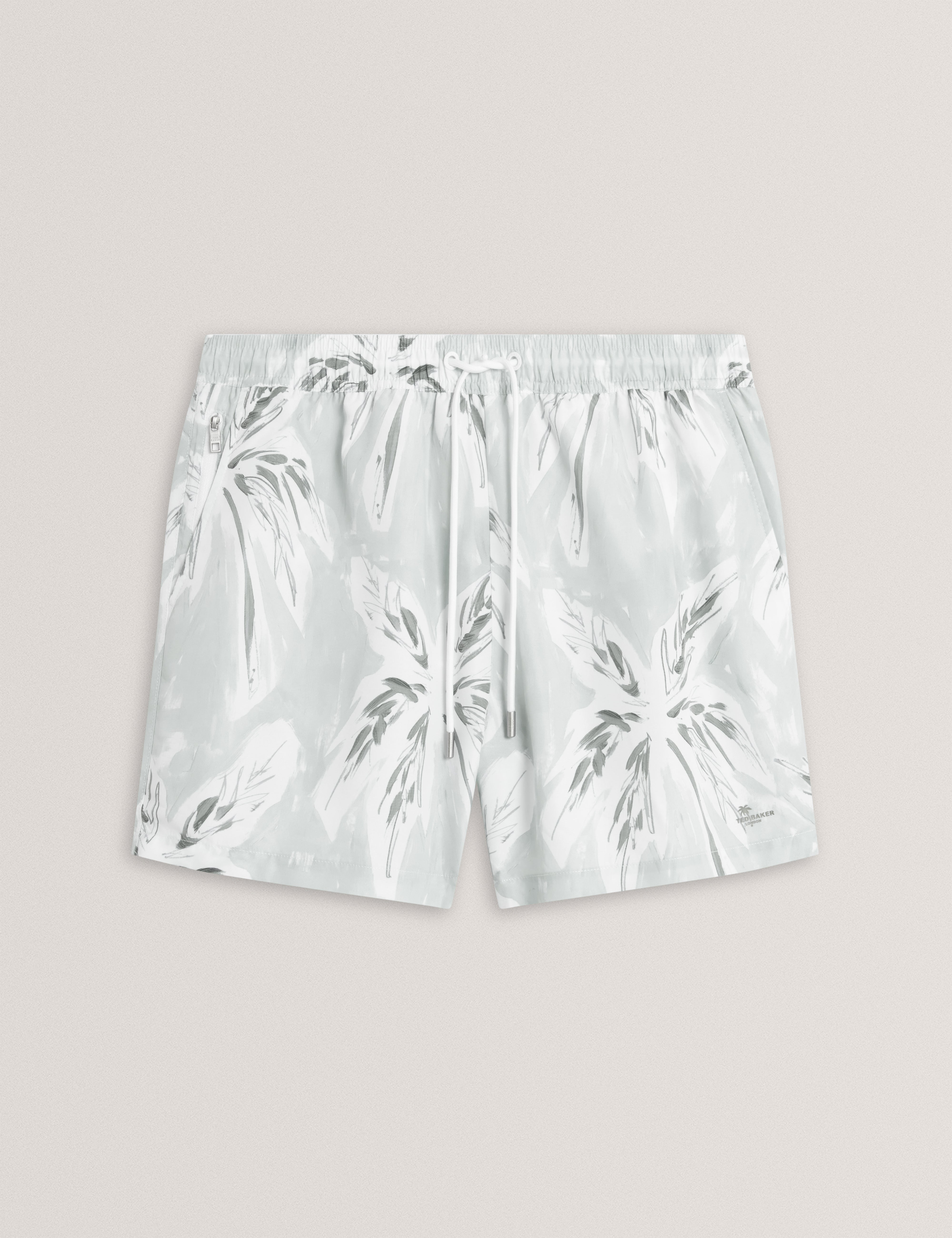 Verdes Palm Print Swim Short Lt-Green