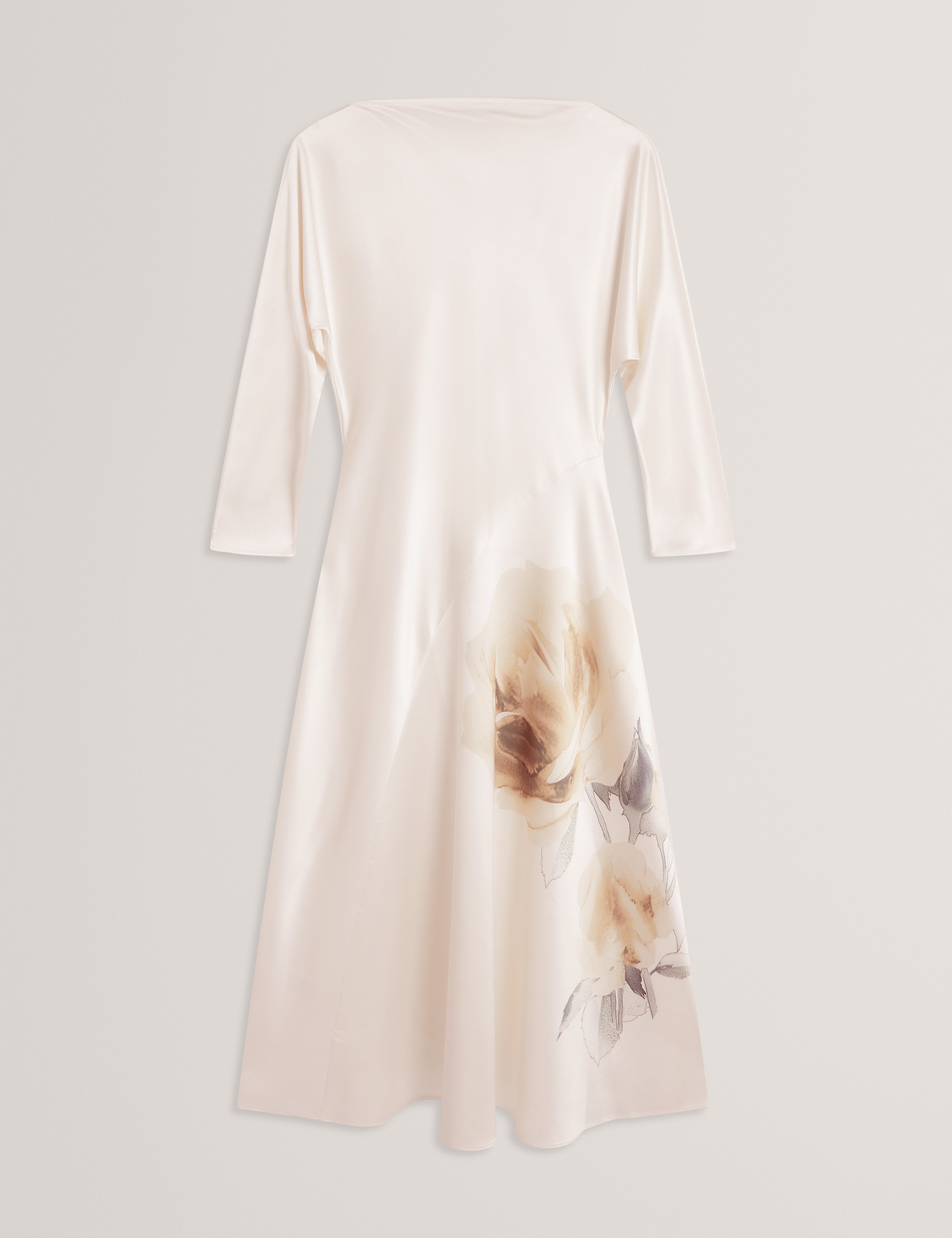 Raimi Curve Seam Detail Maxi Dress Ivory