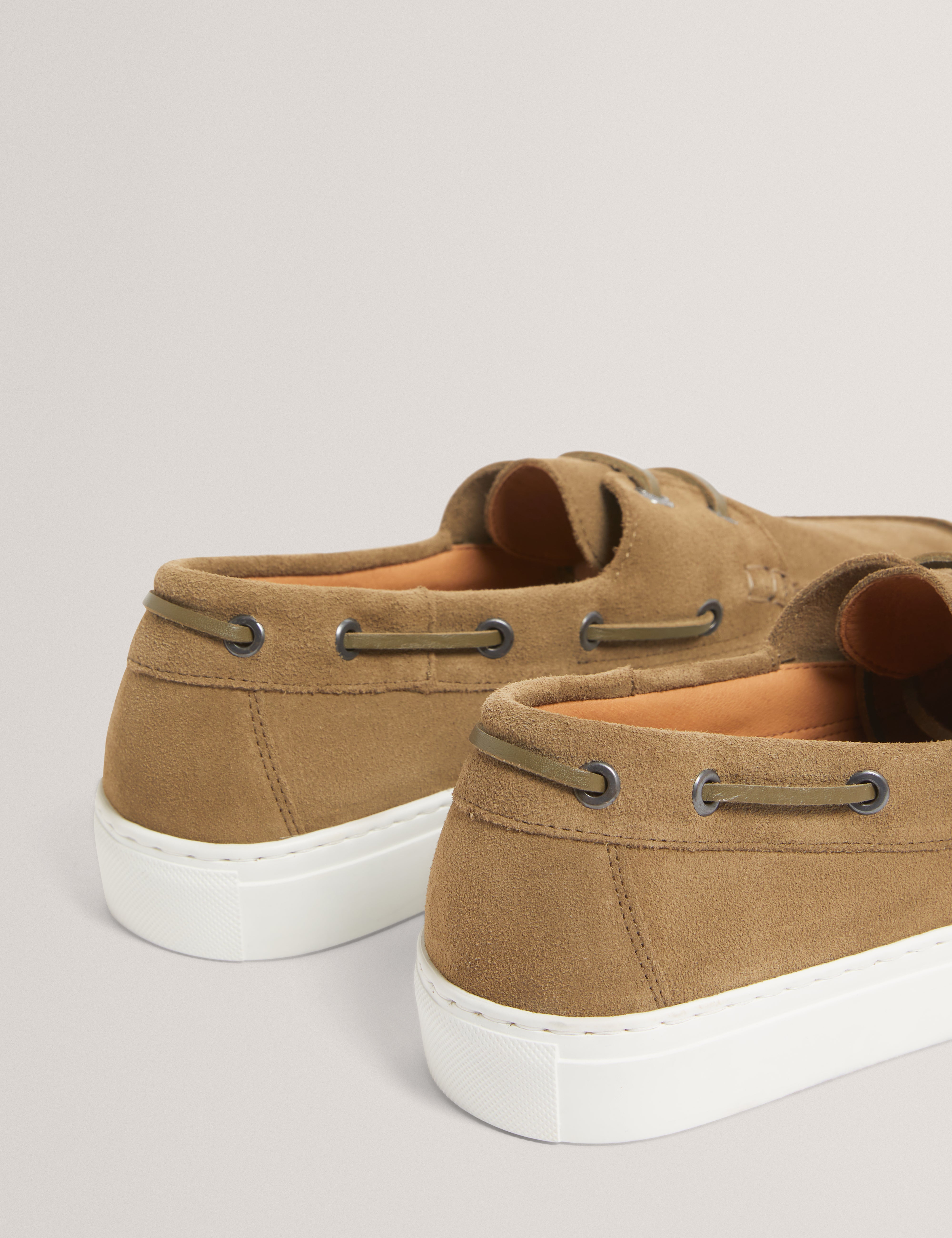 Bouden Suede Boat Shoe Khaki