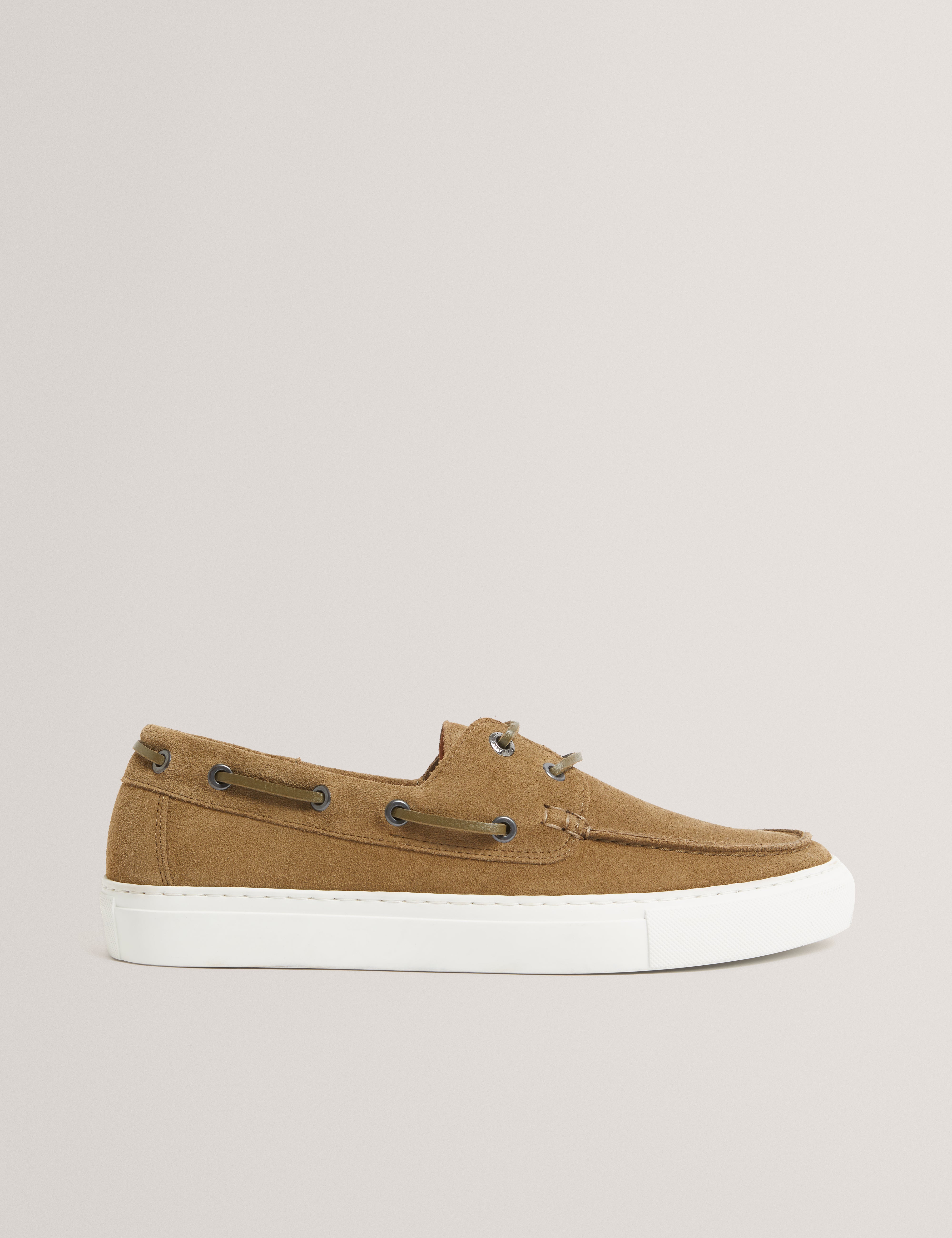 Bouden Suede Boat Shoe Khaki