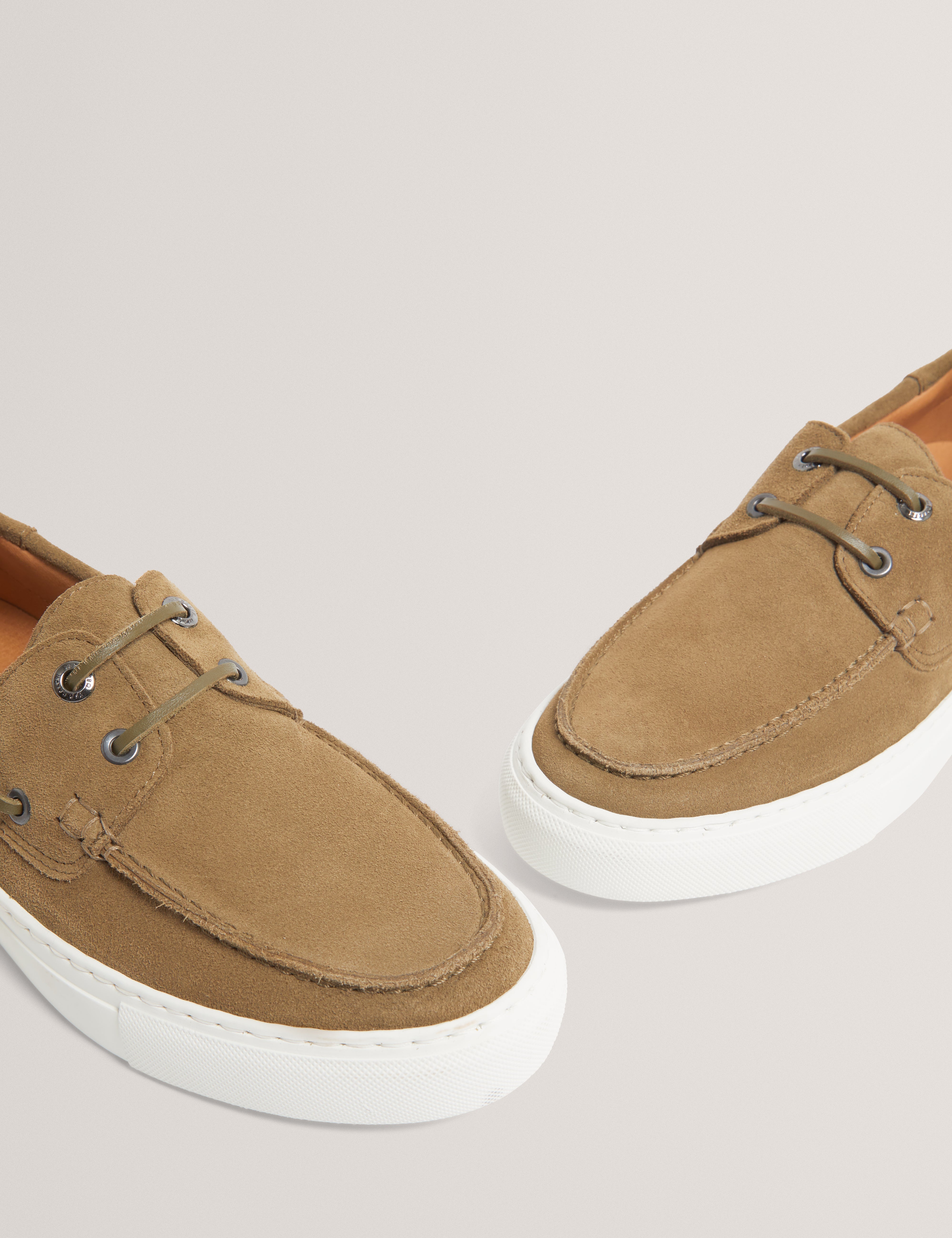 Bouden Suede Boat Shoe Khaki