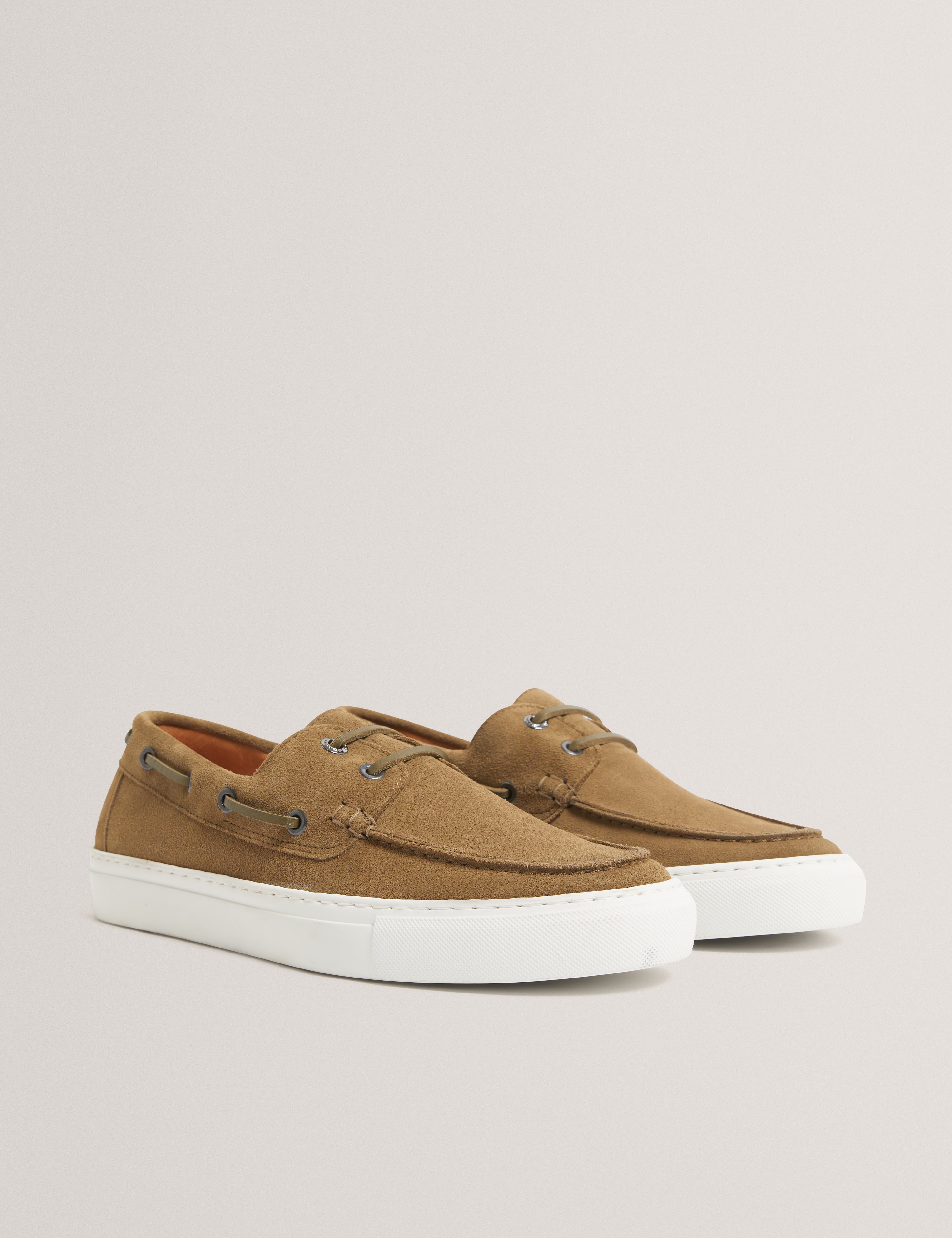 Bouden Suede Boat Shoe Khaki