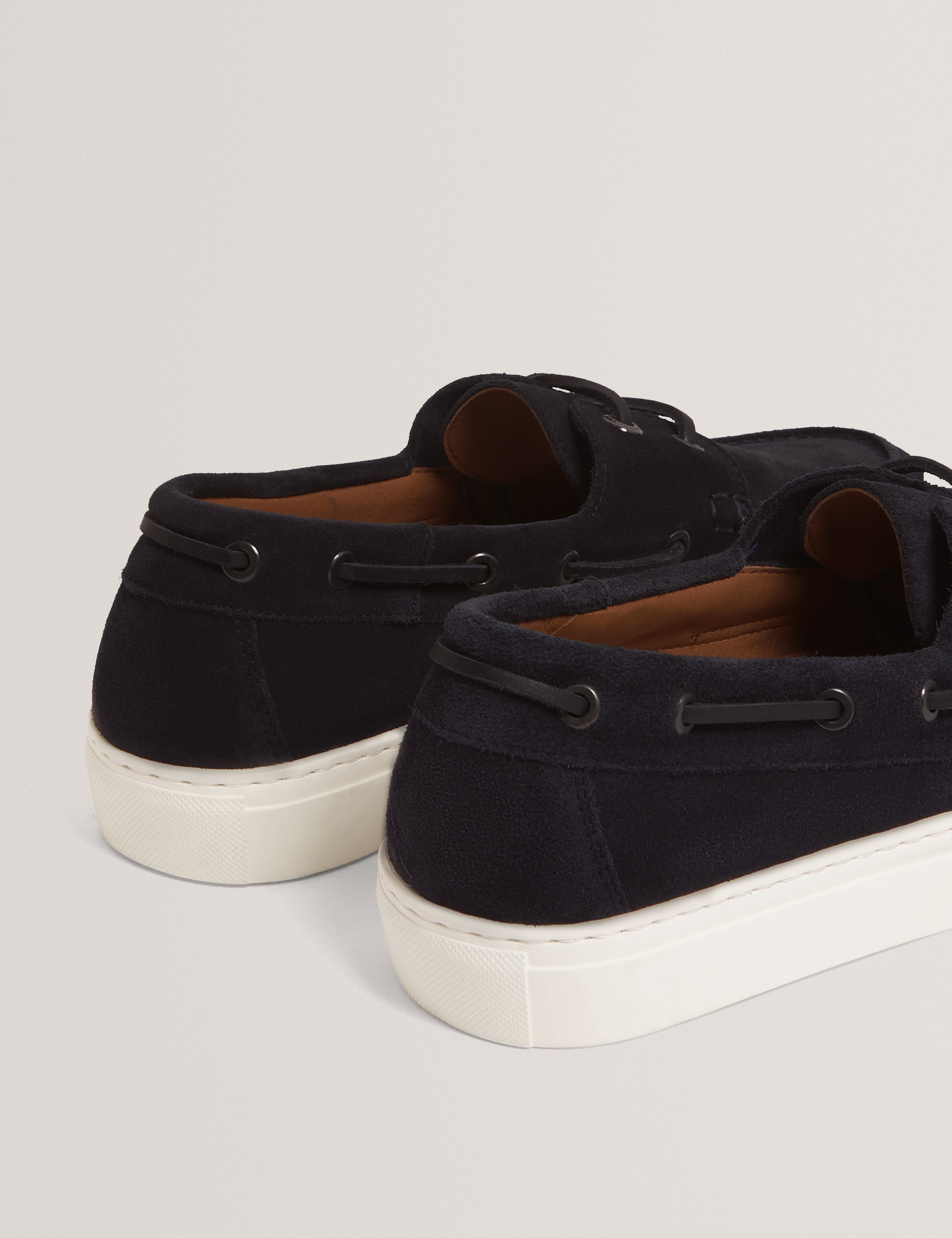 Bouden Suede Boat Shoe Navy