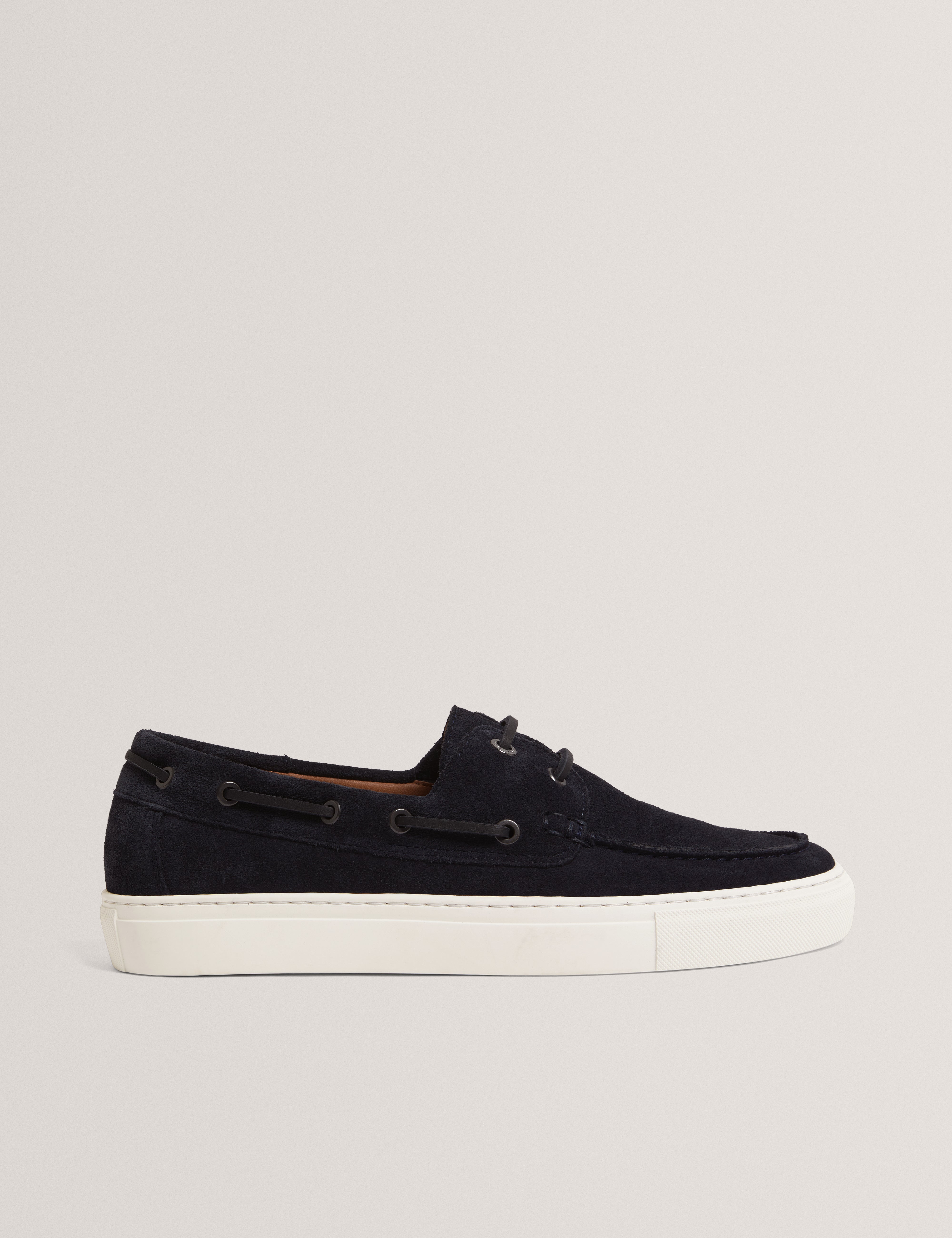 Bouden Suede Boat Shoe Navy