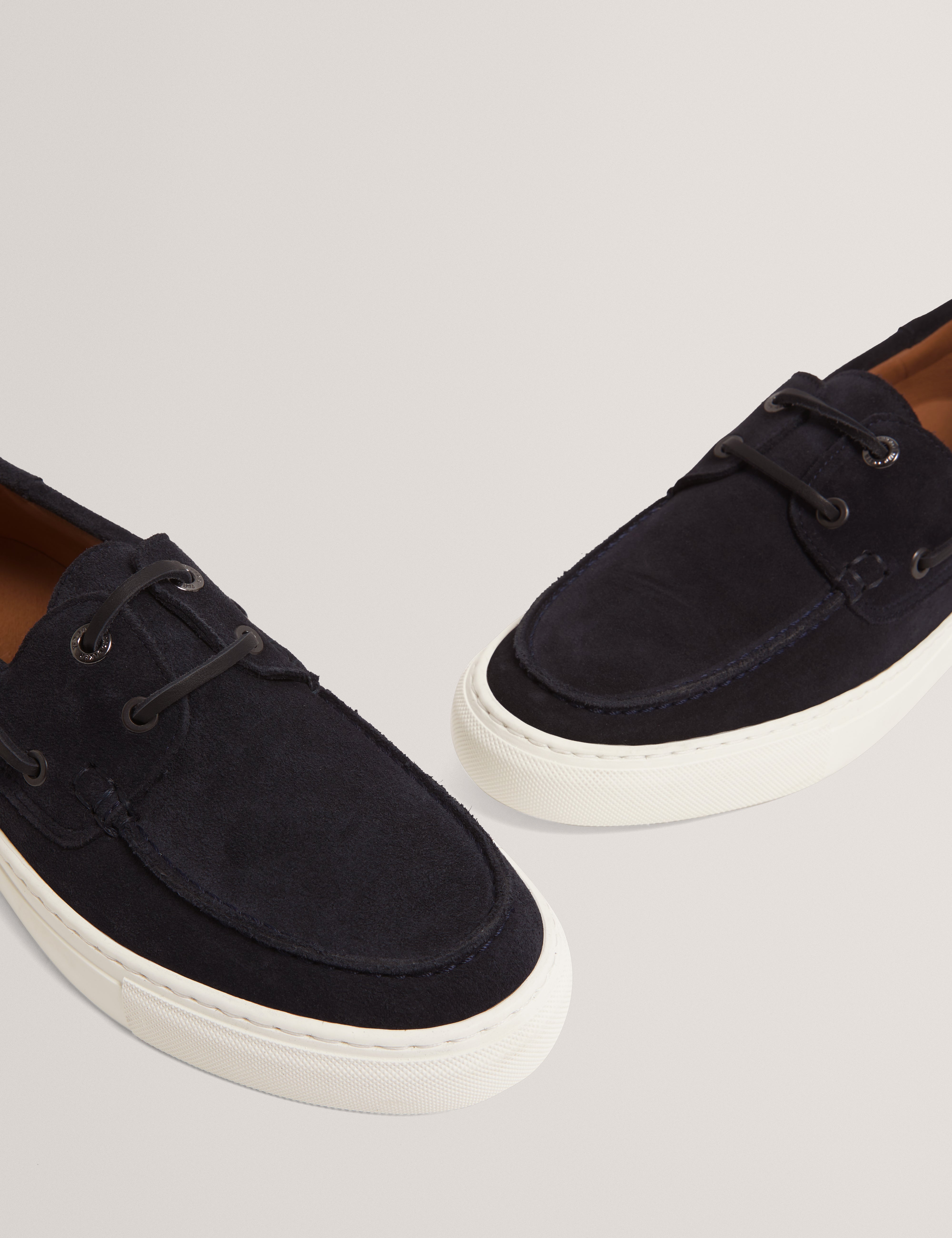 Bouden Suede Boat Shoe Navy