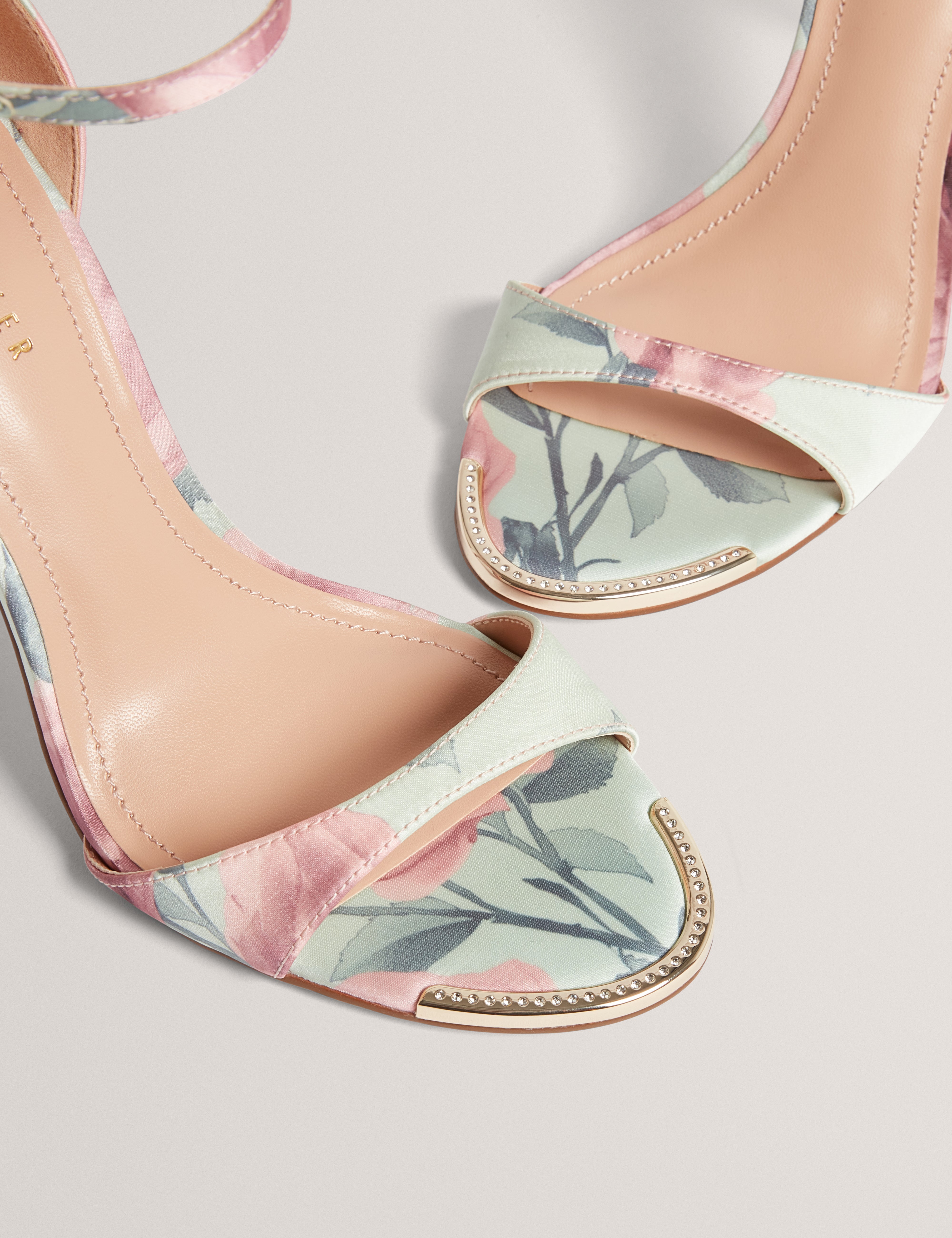 Hiley Floral Printed Heel Lt-Green