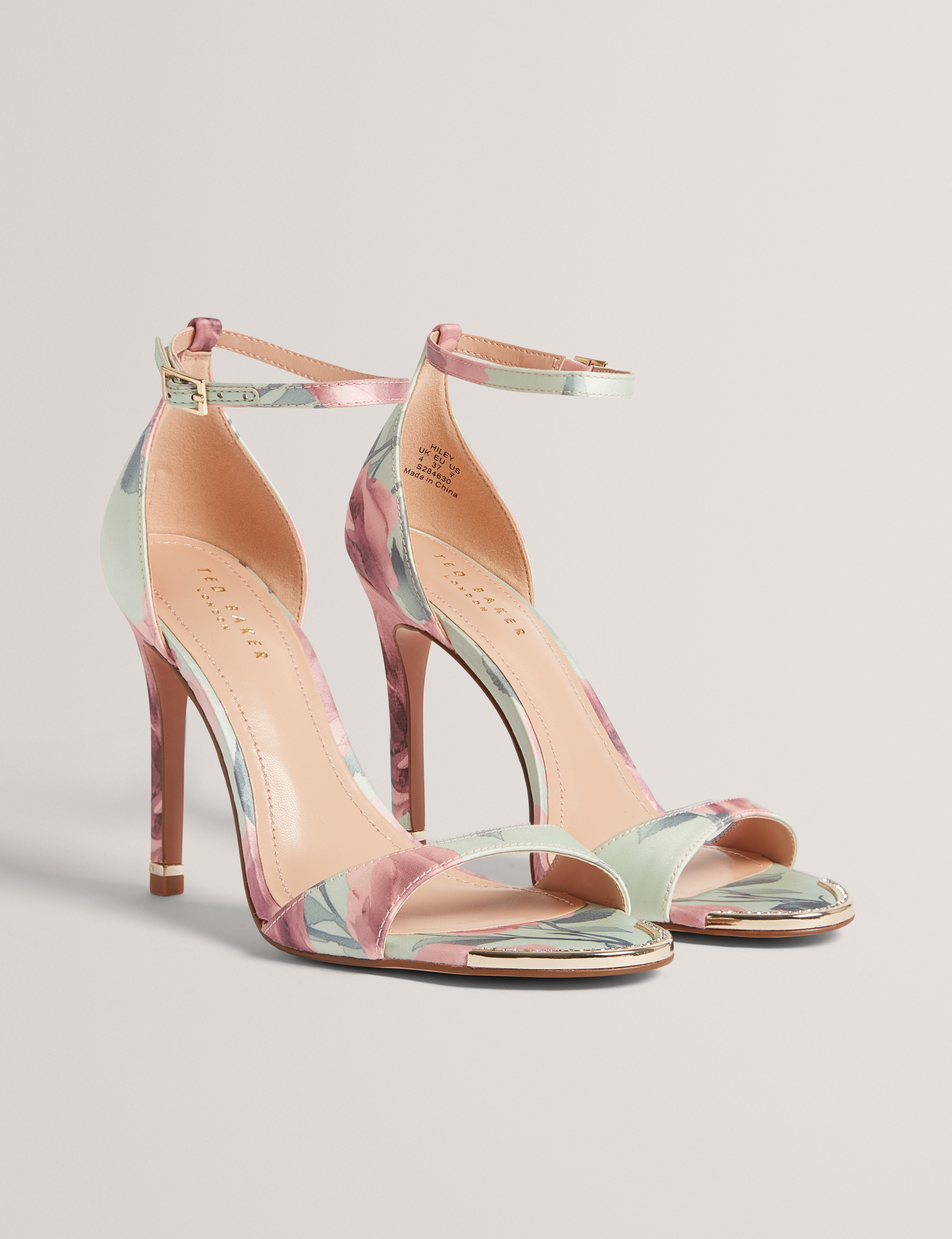 Hiley Floral Printed Heel Lt-Green