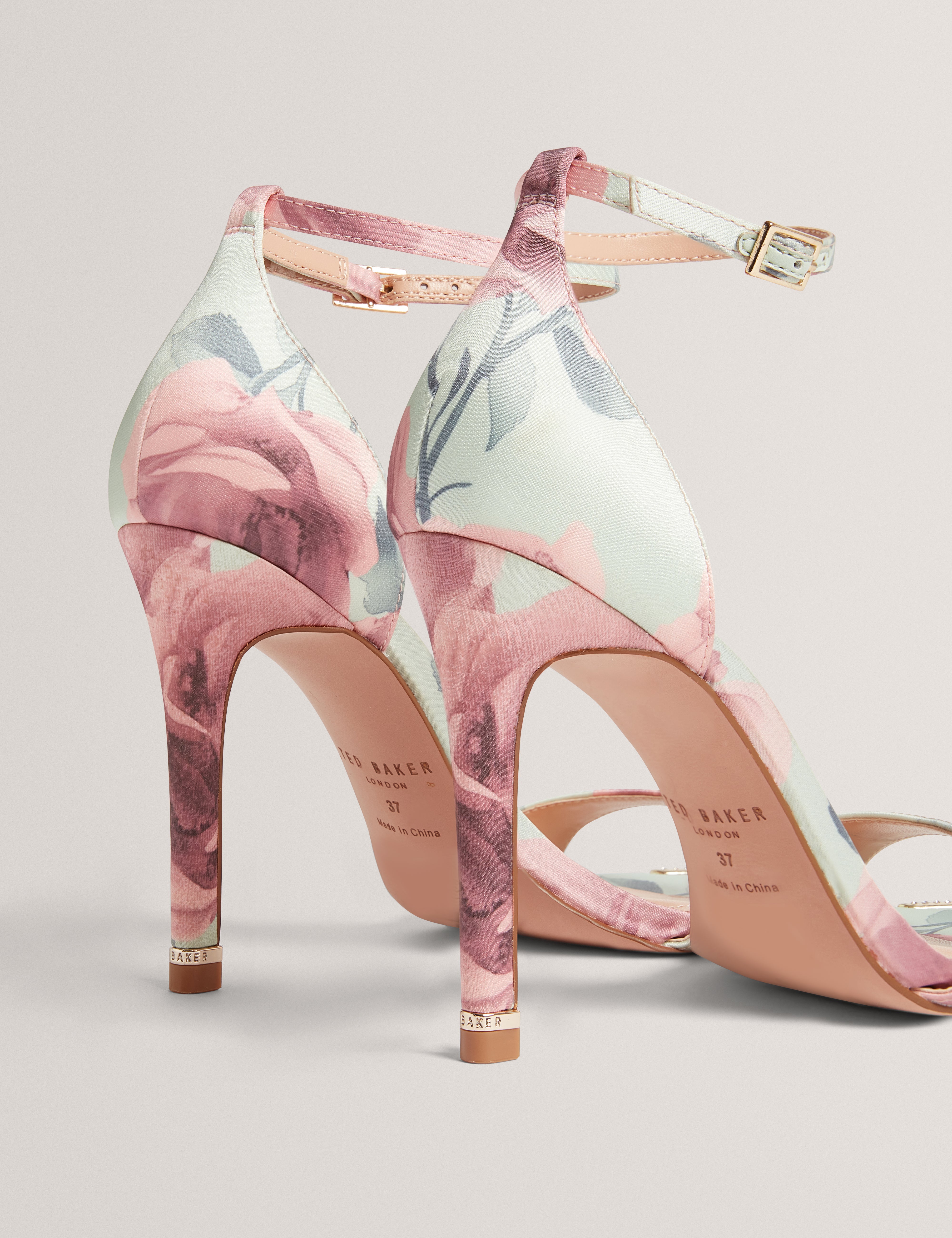 Hiley Floral Printed Heel Lt-Green